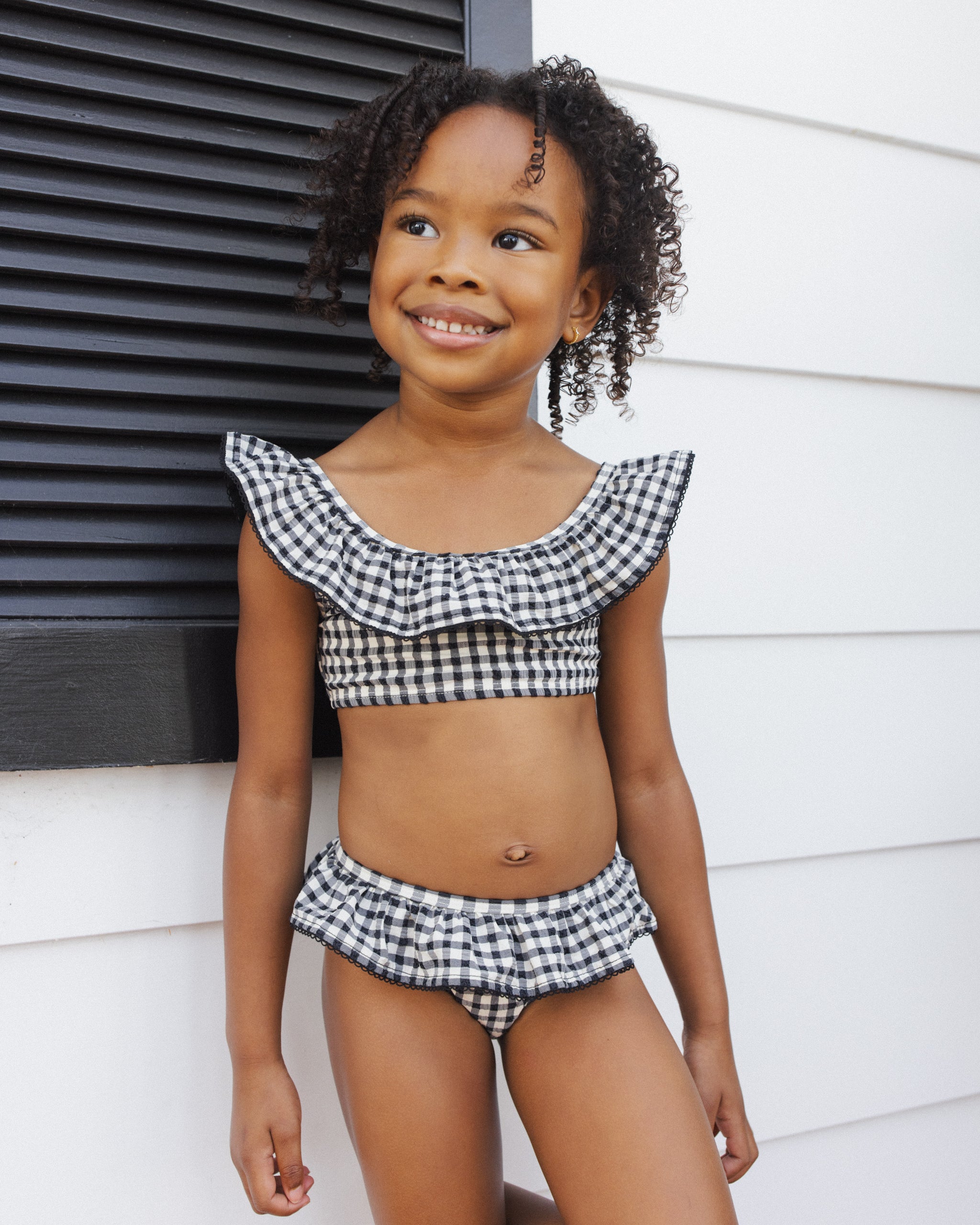 Margot Bikini Black Gingham - Rylee + Cru | Kids Clothes | Trendy Baby Clothes | Modern Infant Outfits |