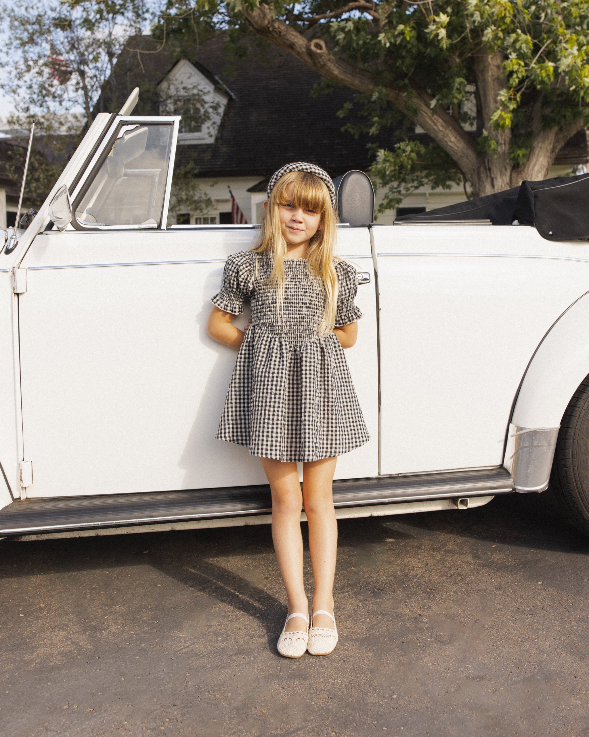Louise Dress Black Check - Rylee + Cru | Kids Clothes | Trendy Baby Clothes | Modern Infant Outfits |