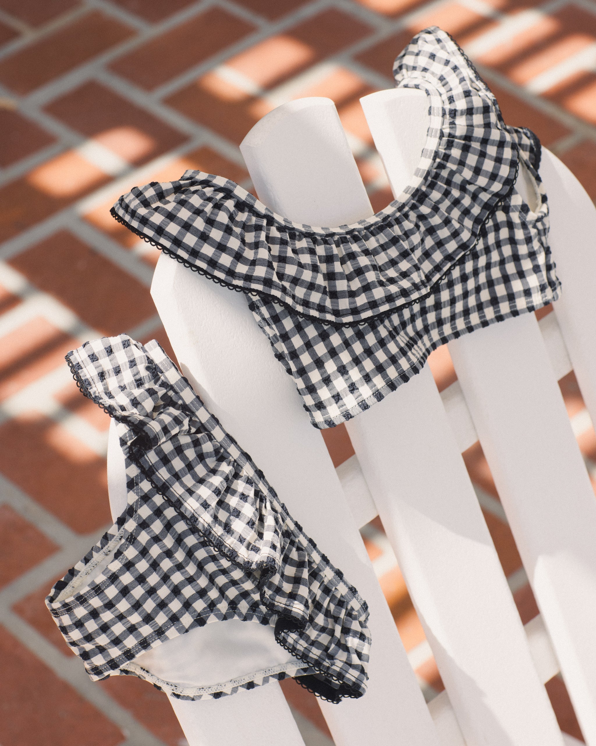 Margot Bikini Black Gingham - Rylee + Cru | Kids Clothes | Trendy Baby Clothes | Modern Infant Outfits |