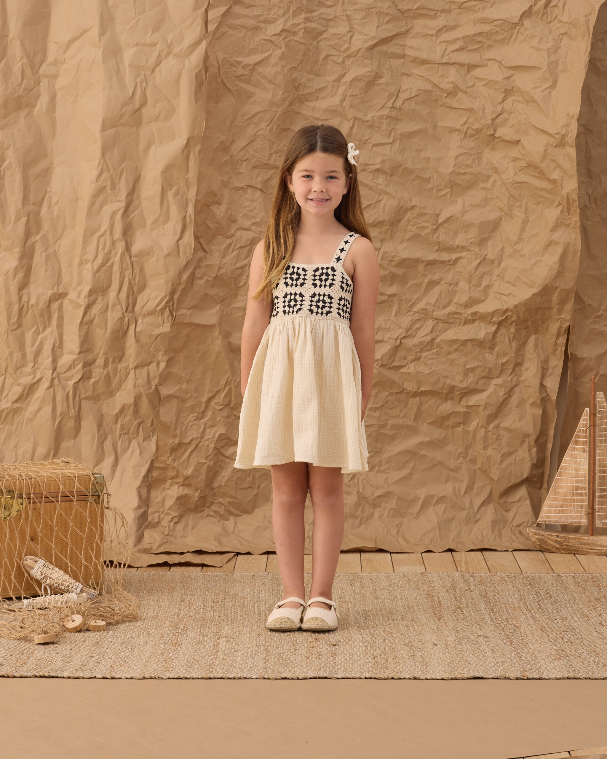 Crochet Sundress Abstract - Rylee + Cru | Kids Clothes | Trendy Baby Clothes | Modern Infant Outfits |