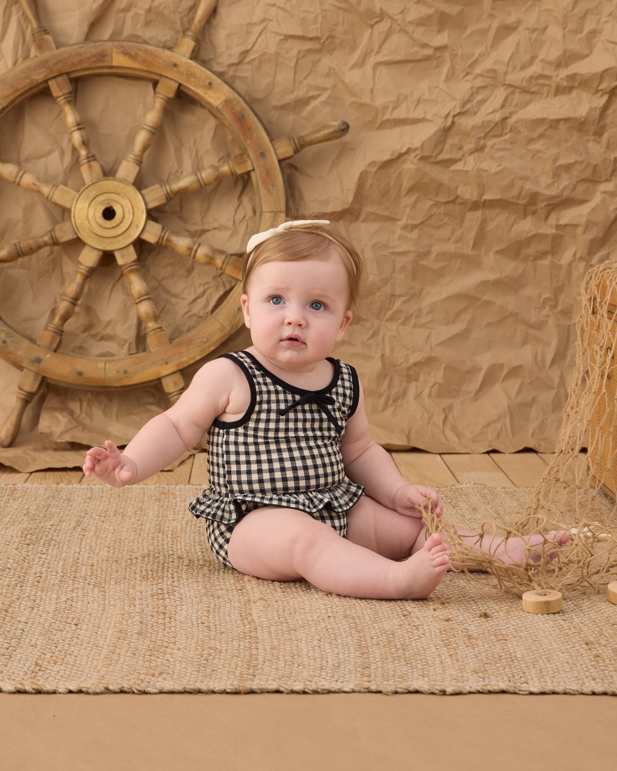 Skirted One-Piece Black Gingham - Rylee + Cru | Kids Clothes | Trendy Baby Clothes | Modern Infant Outfits |