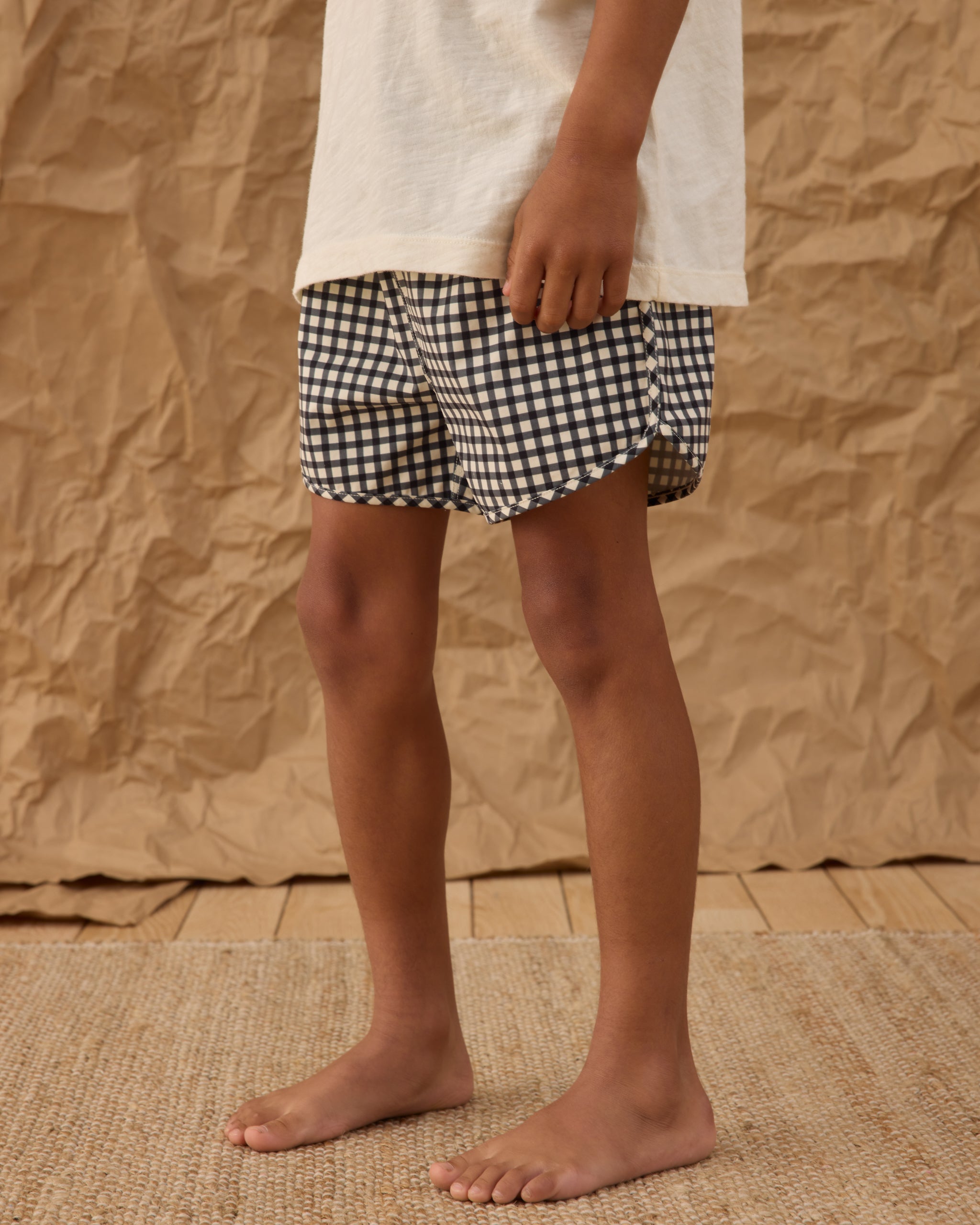 Swim Trunk Black Gingham - Rylee + Cru | Kids Clothes | Trendy Baby Clothes | Modern Infant Outfits |