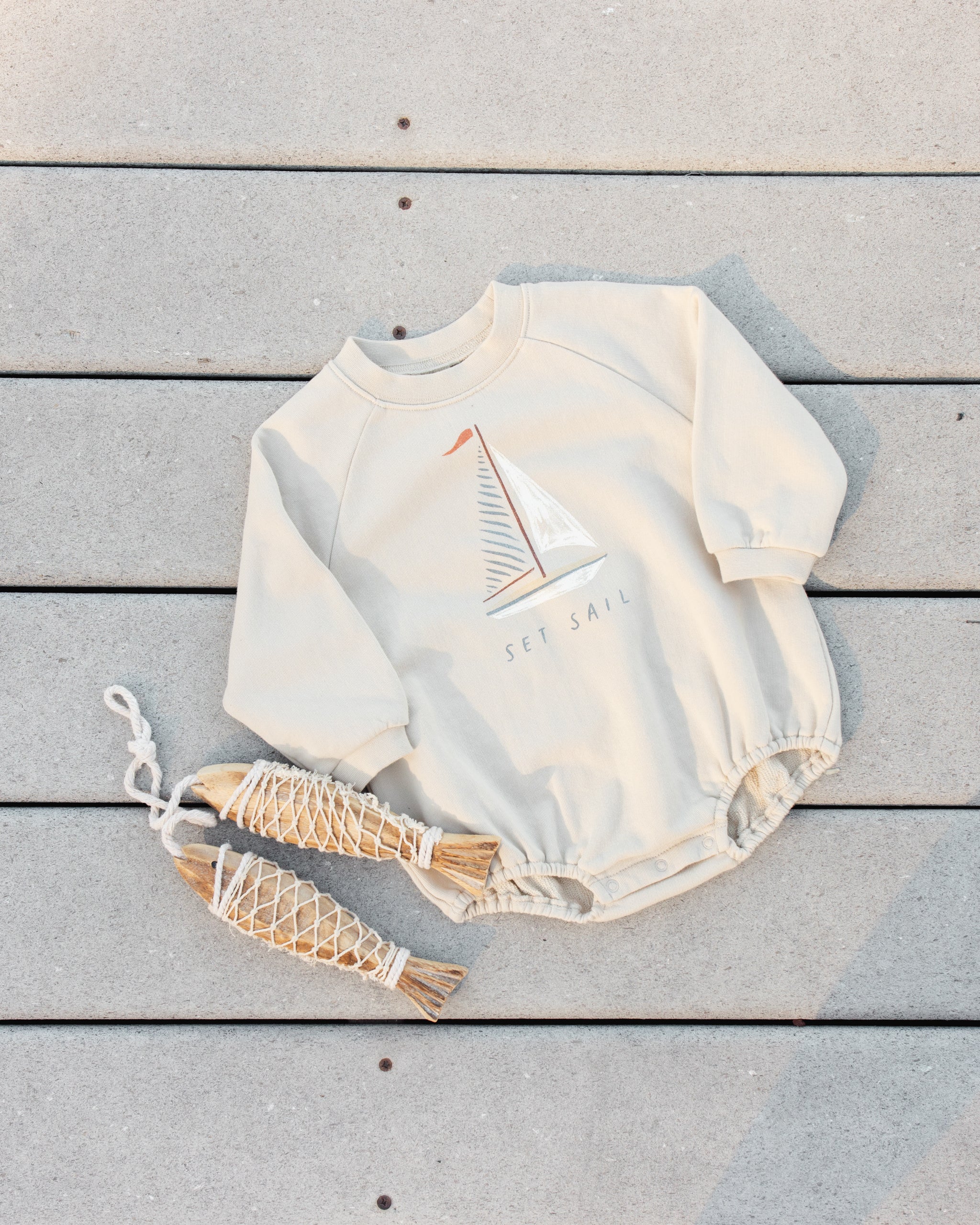 Crewneck Romper Set Sail