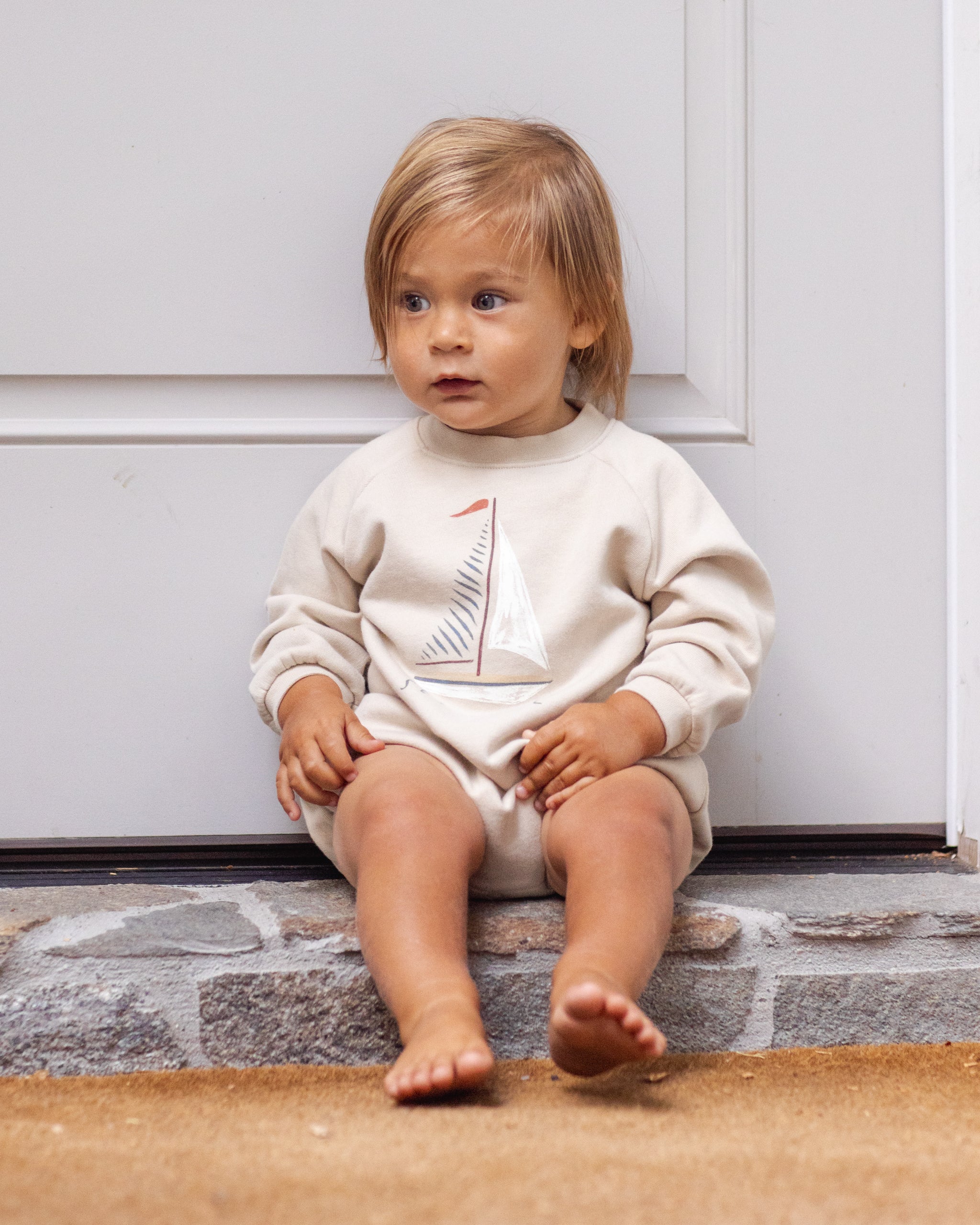 Crewneck Romper Set Sail