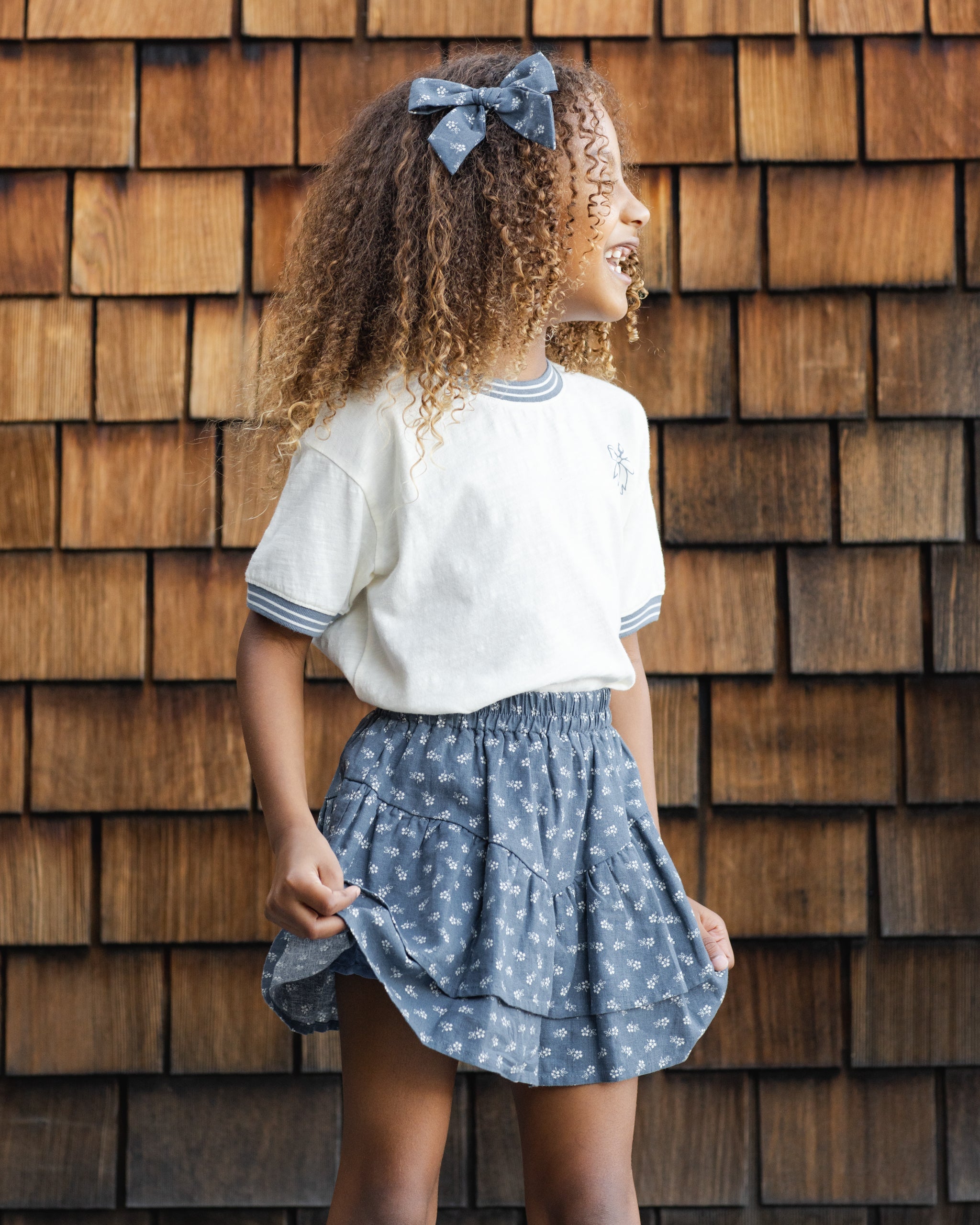 Tiered Mini Skirt Ditsy