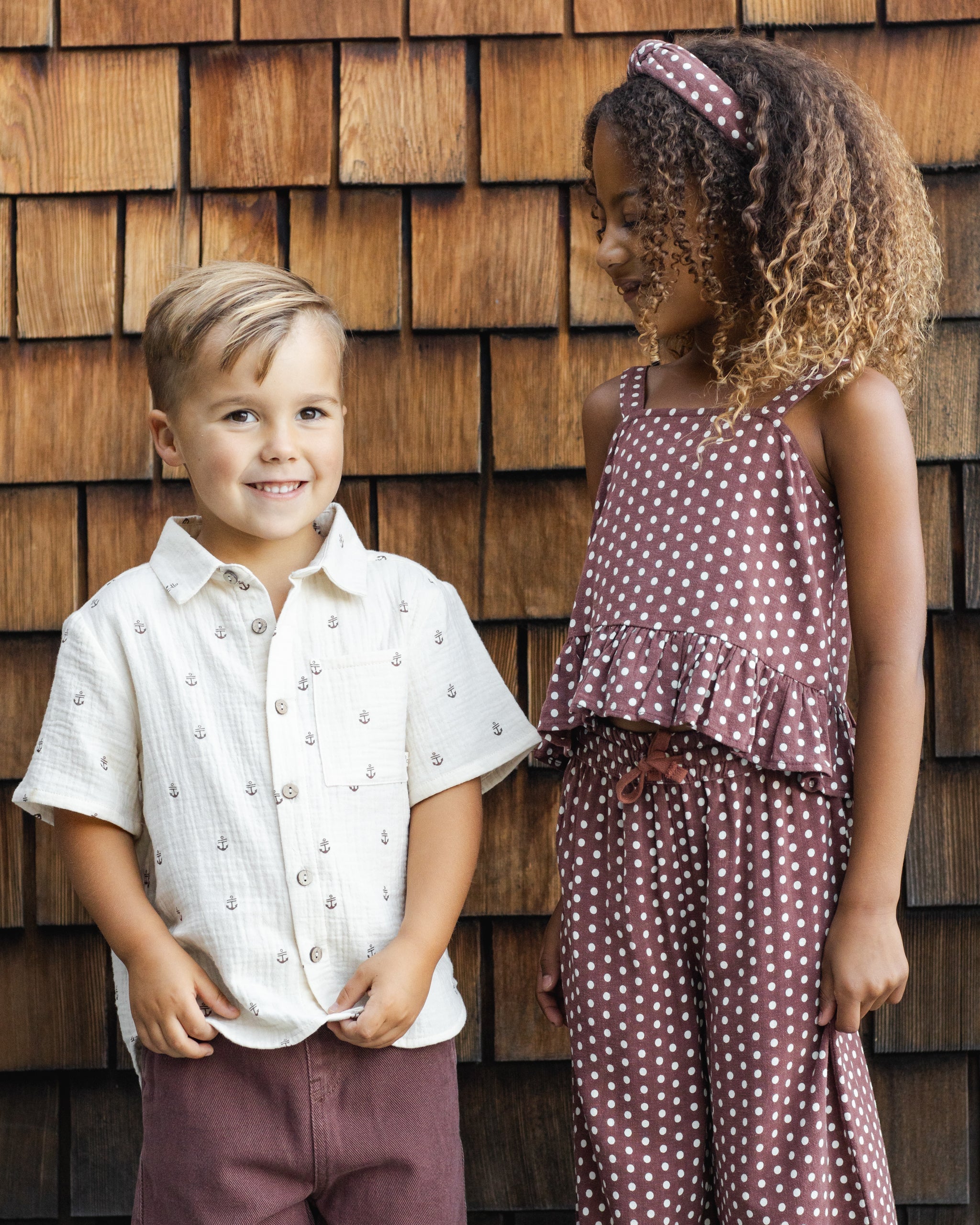 Collared Short Sleeve Shirt Anchors