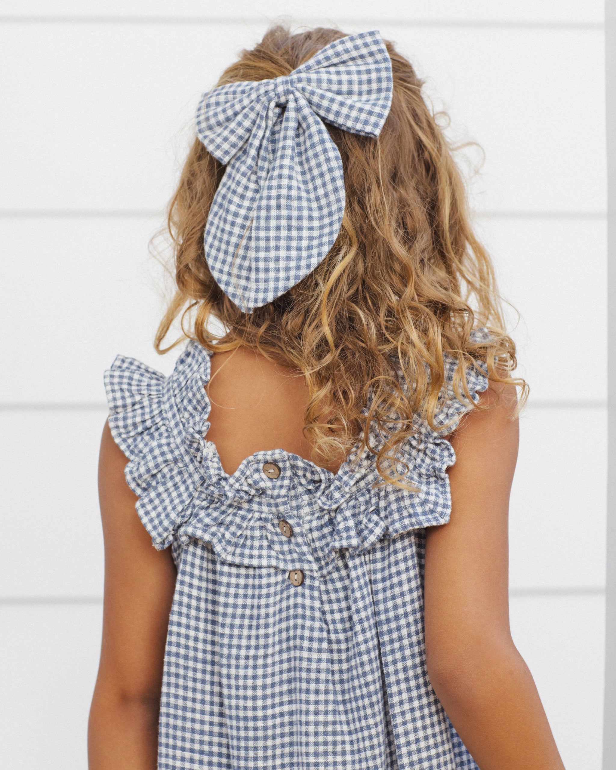 Oversized Bow Marine Gingham