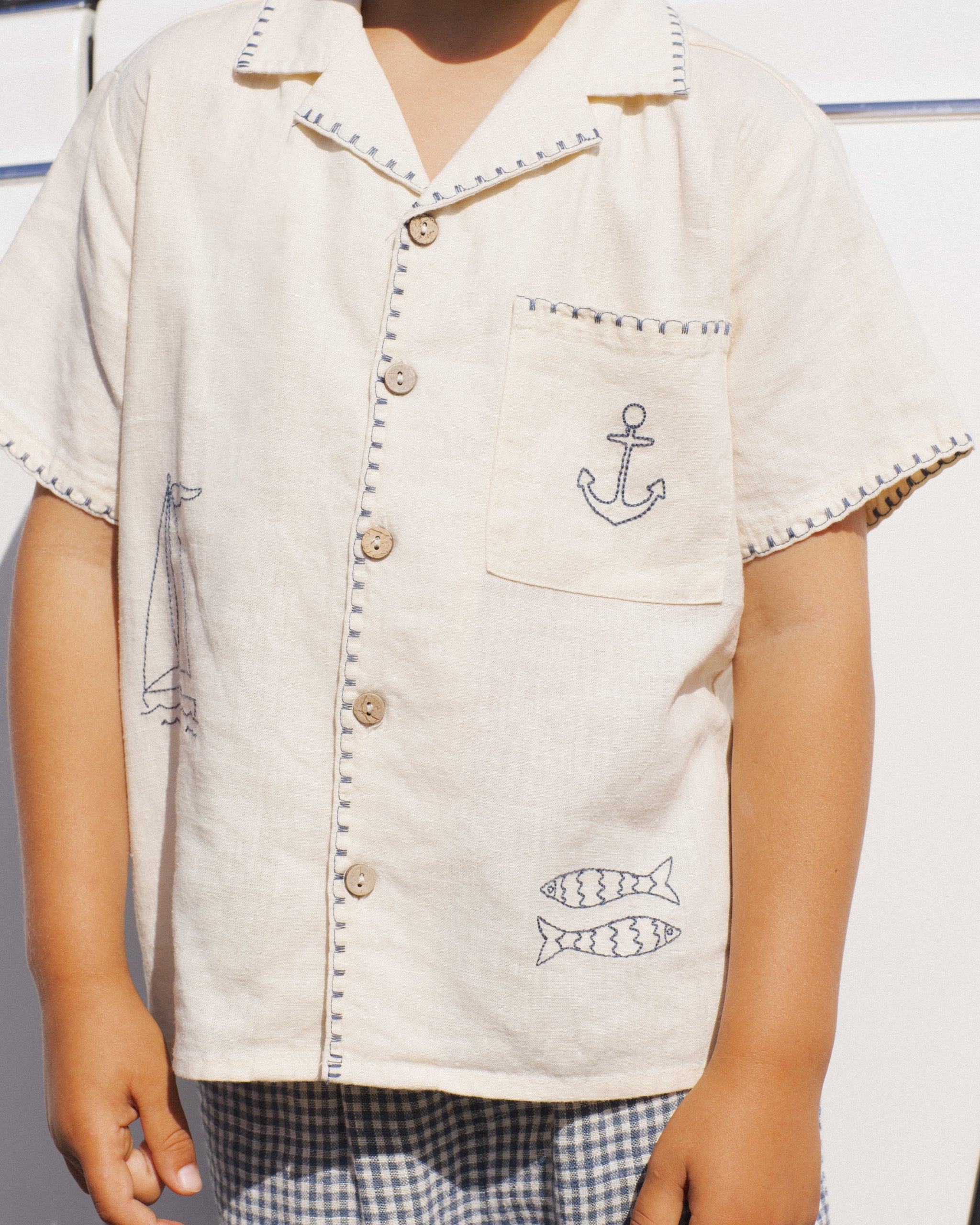 Lapel Collar Shirt Sailor