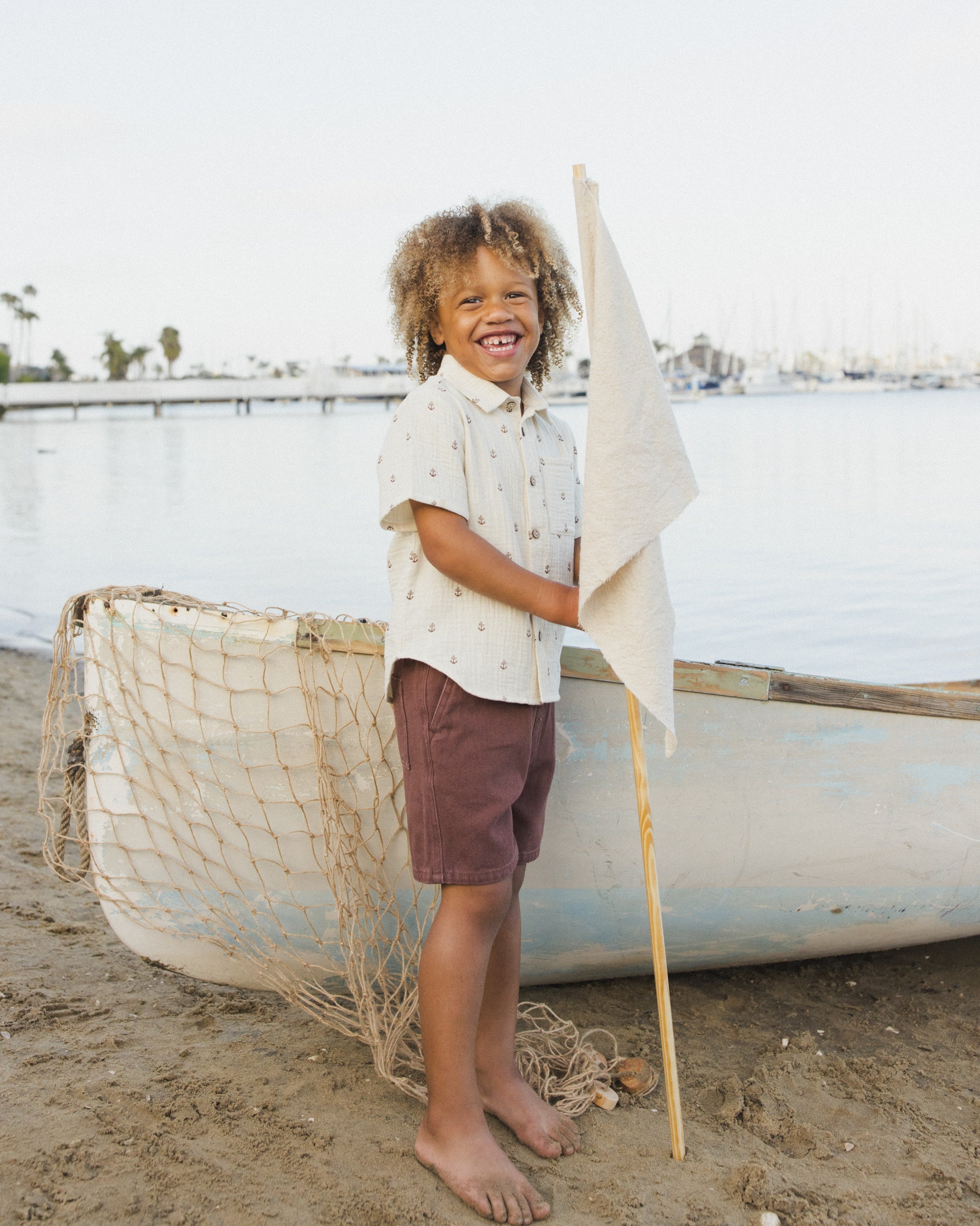 Collared Short Sleeve Shirt Anchors