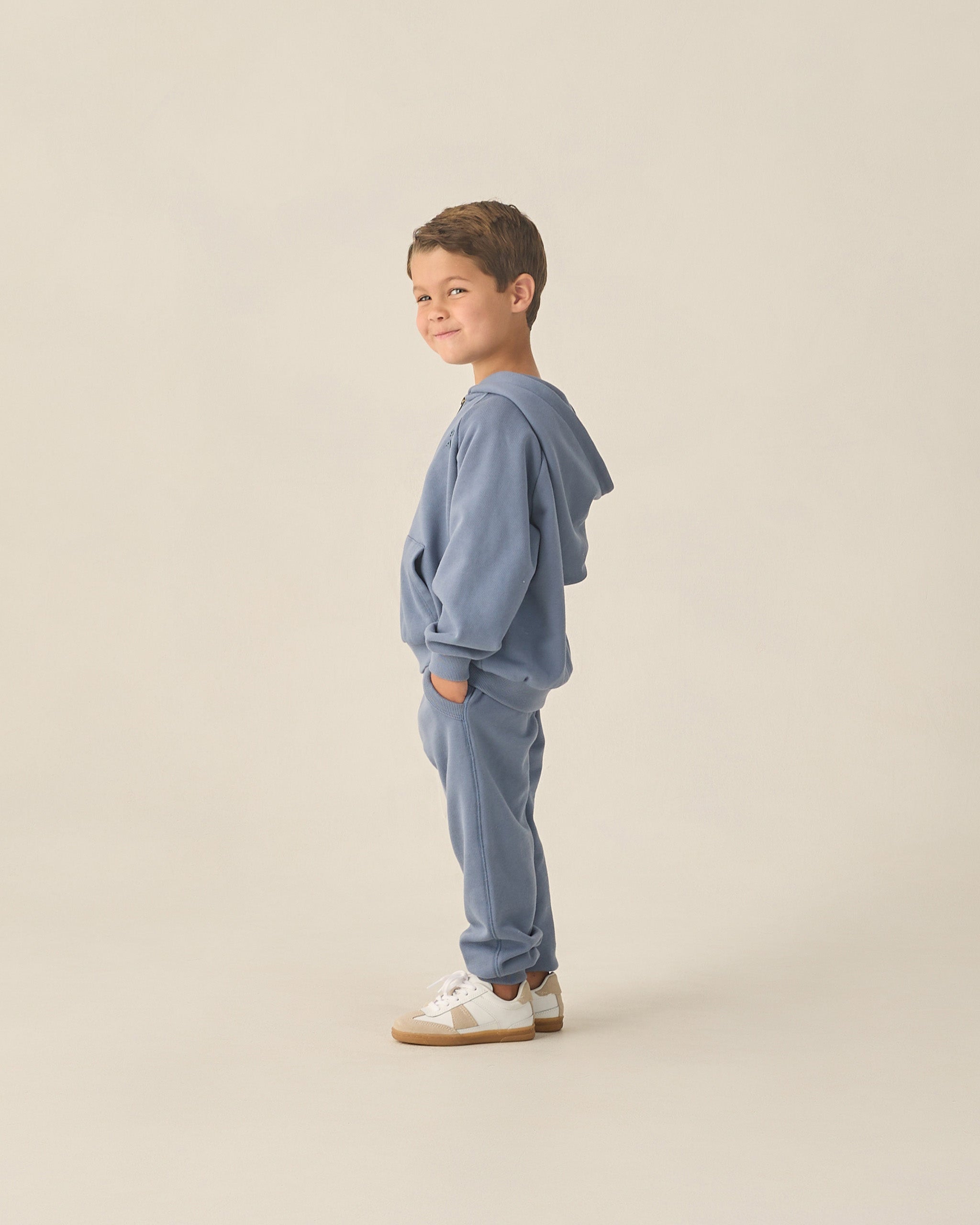 Zip Raglan Hoodie Marine