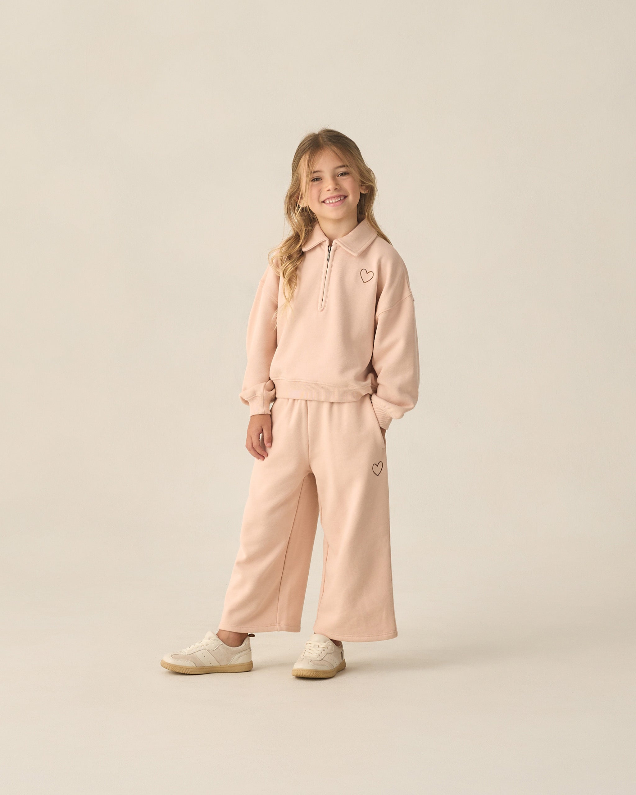 Wide Leg Sweatpant Blush