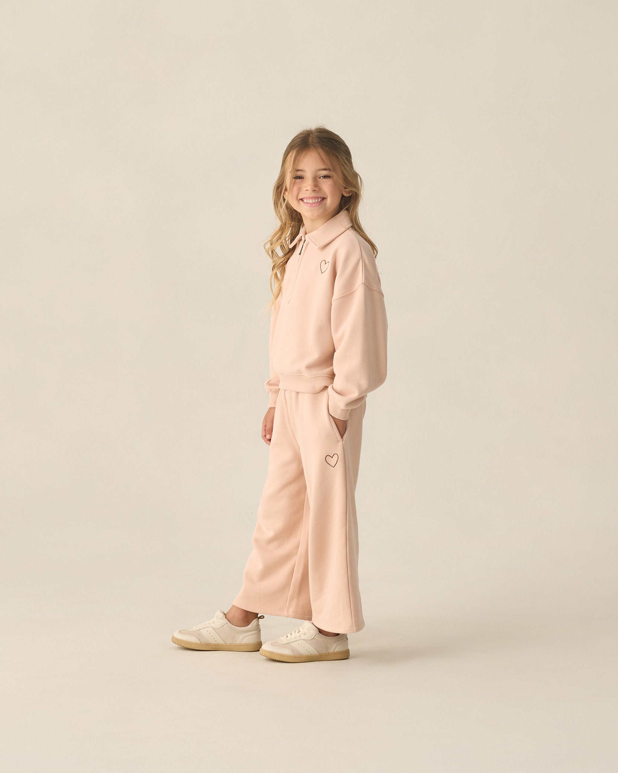 Wide Leg Sweatpant Blush