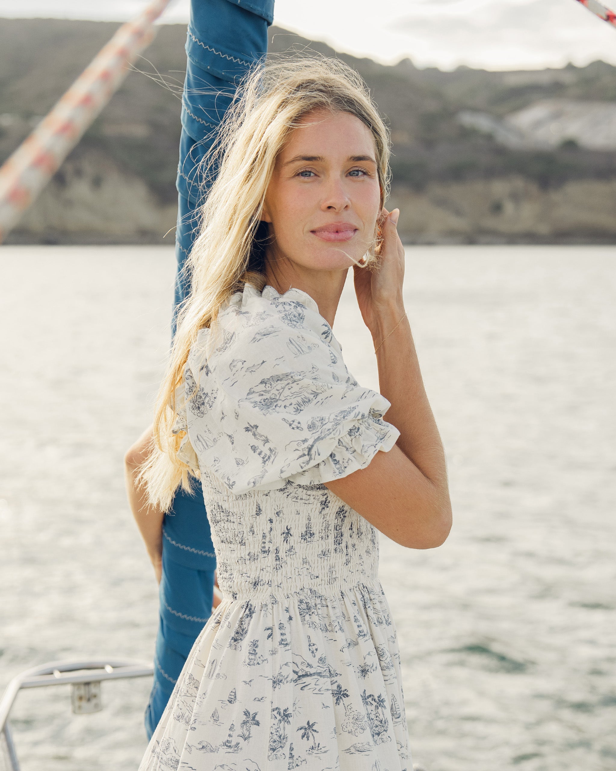 Women's Lexi Dress Ocean Toile