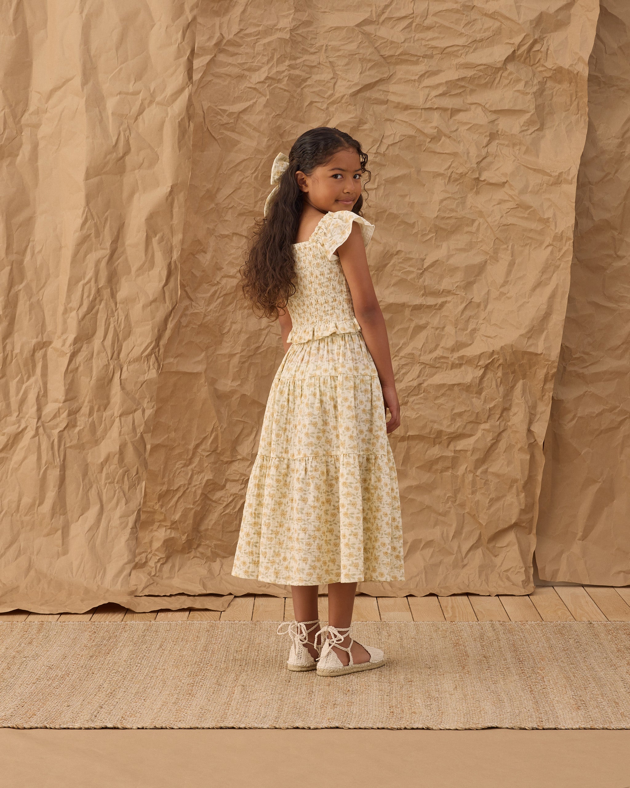 Oversized Bow Yellow Floral