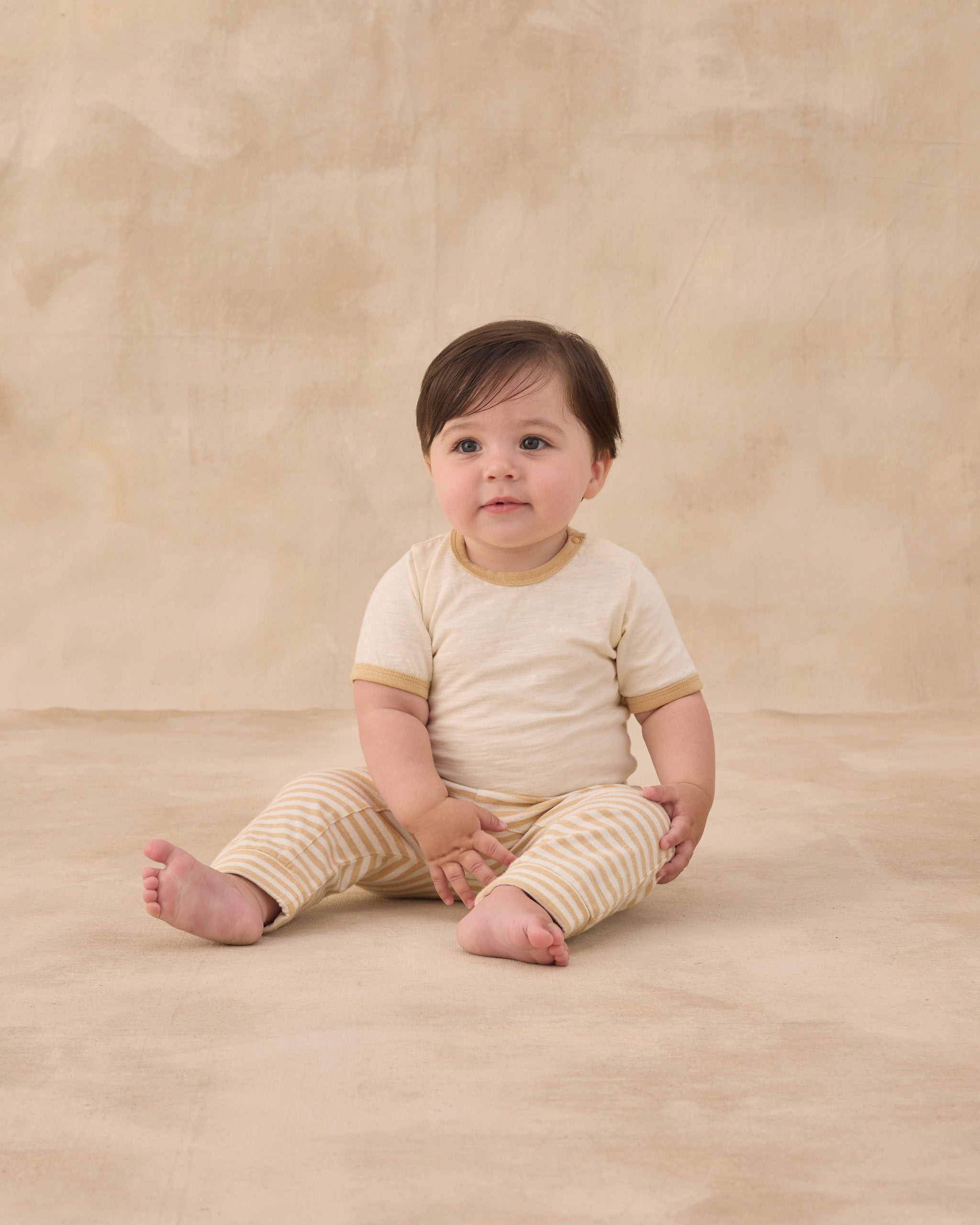 Baby Cru Pant Butterscotch Stripe