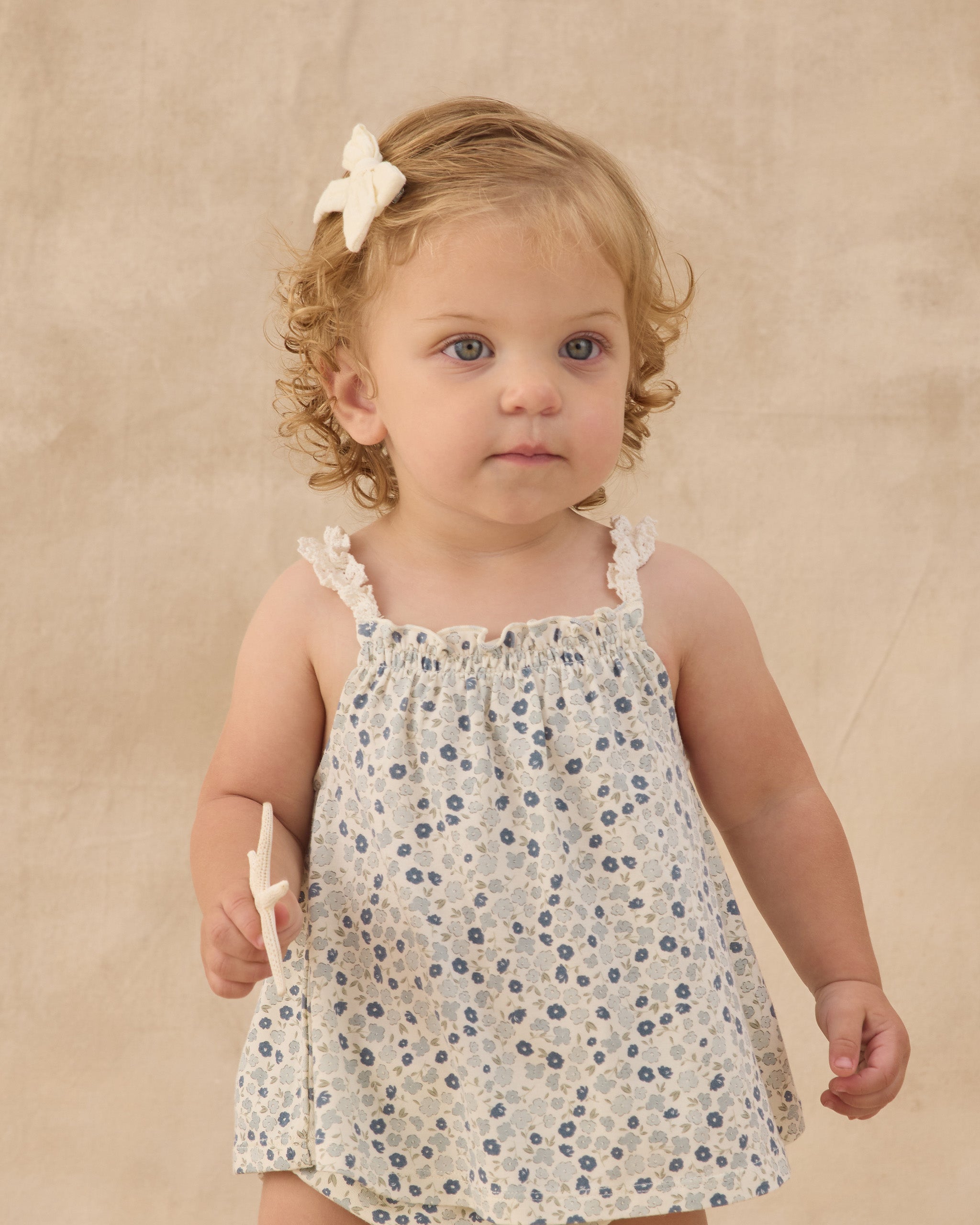 Swing Top & Bloomer Set Blue Ditsy