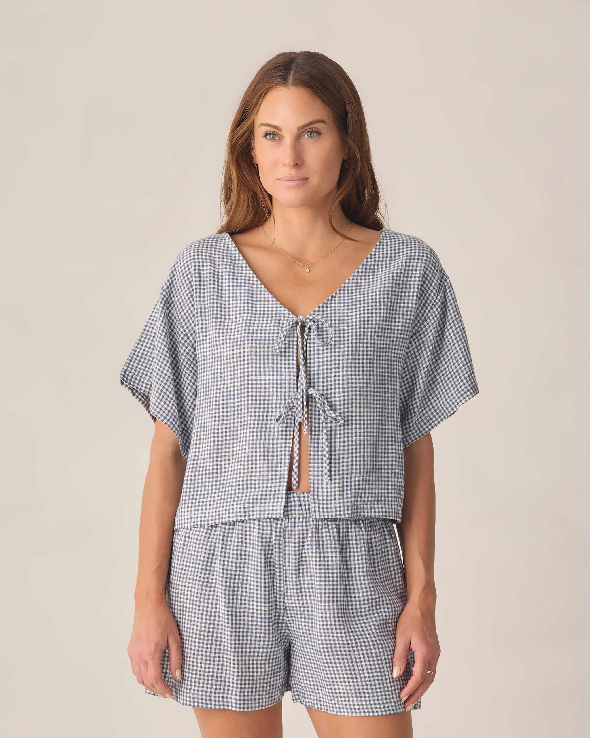 Women's Juniper Set Marine Gingham