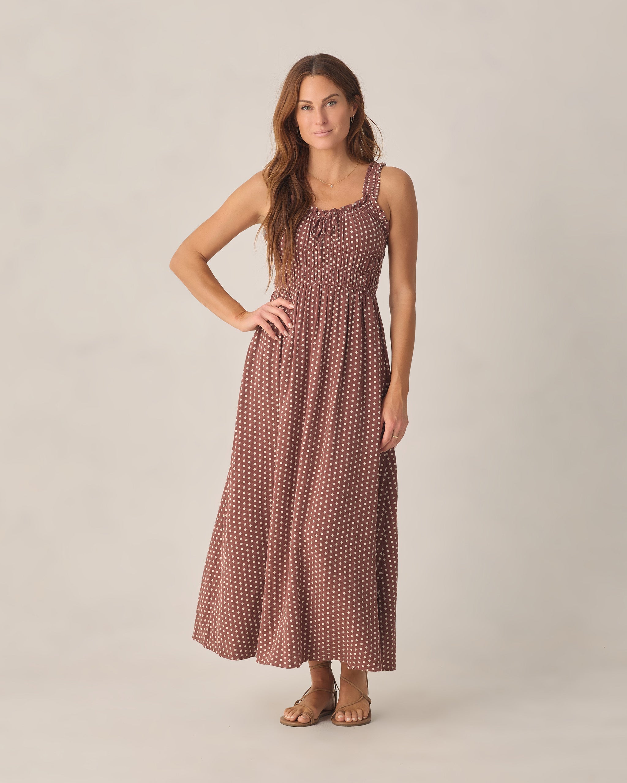 Women's Jane Dress Chocolate Polka Dot