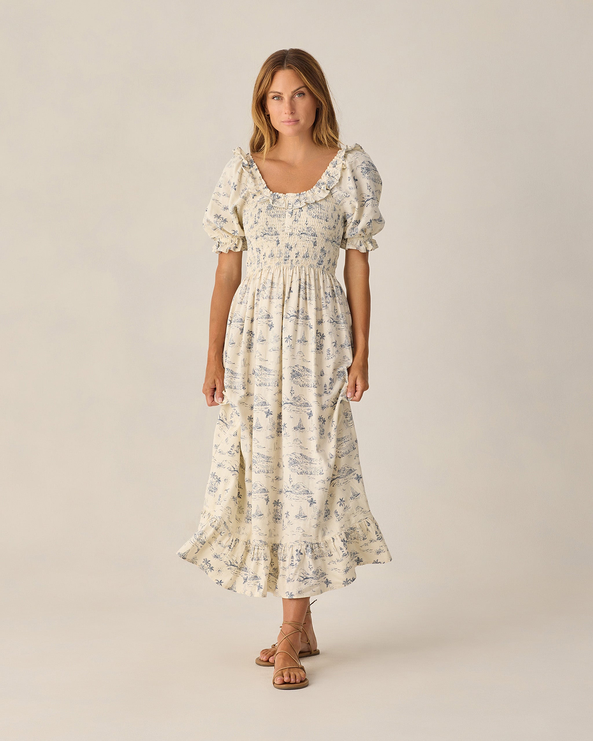 Women's Lexi Dress Ocean Toile