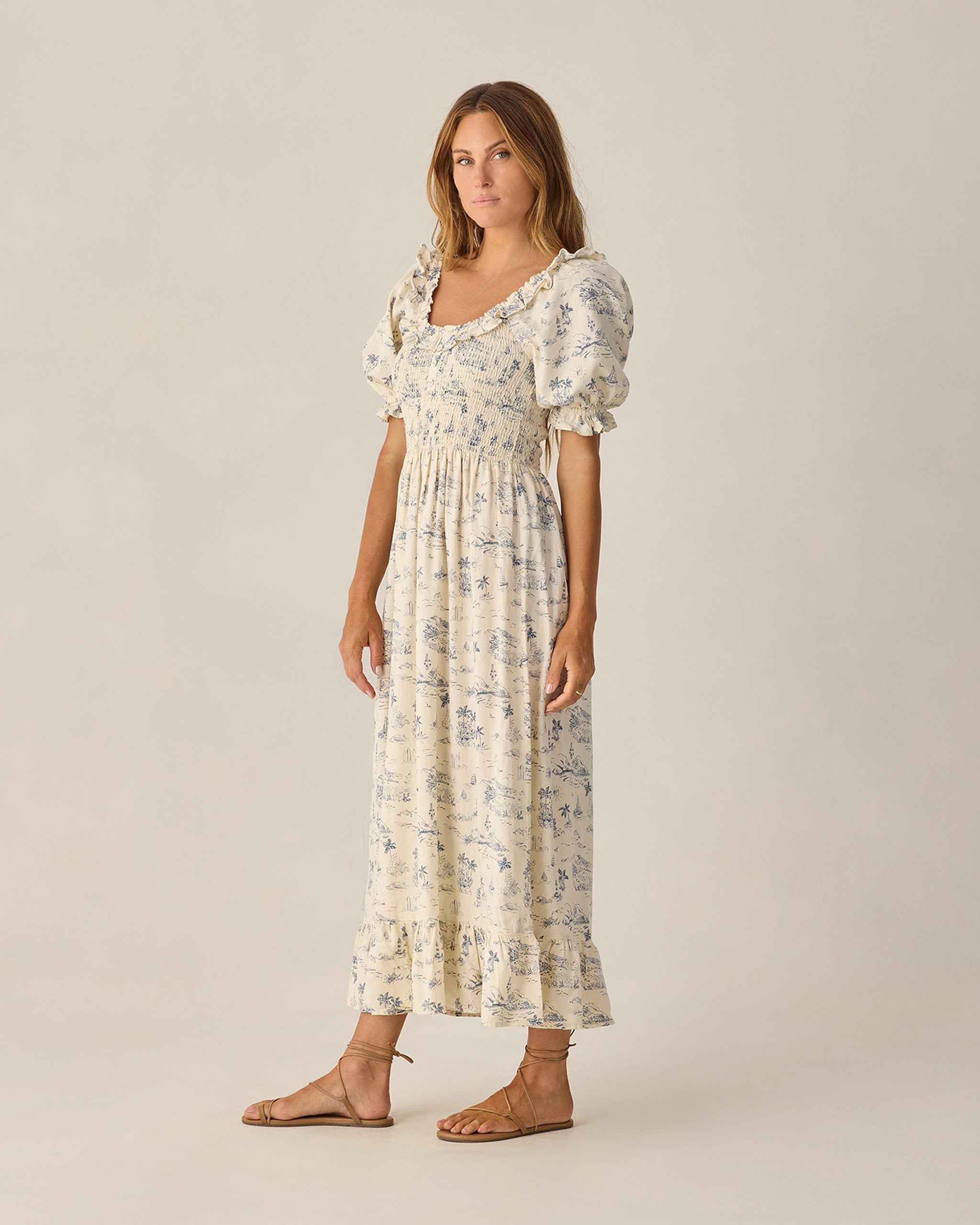Women's Lexi Dress Ocean Toile