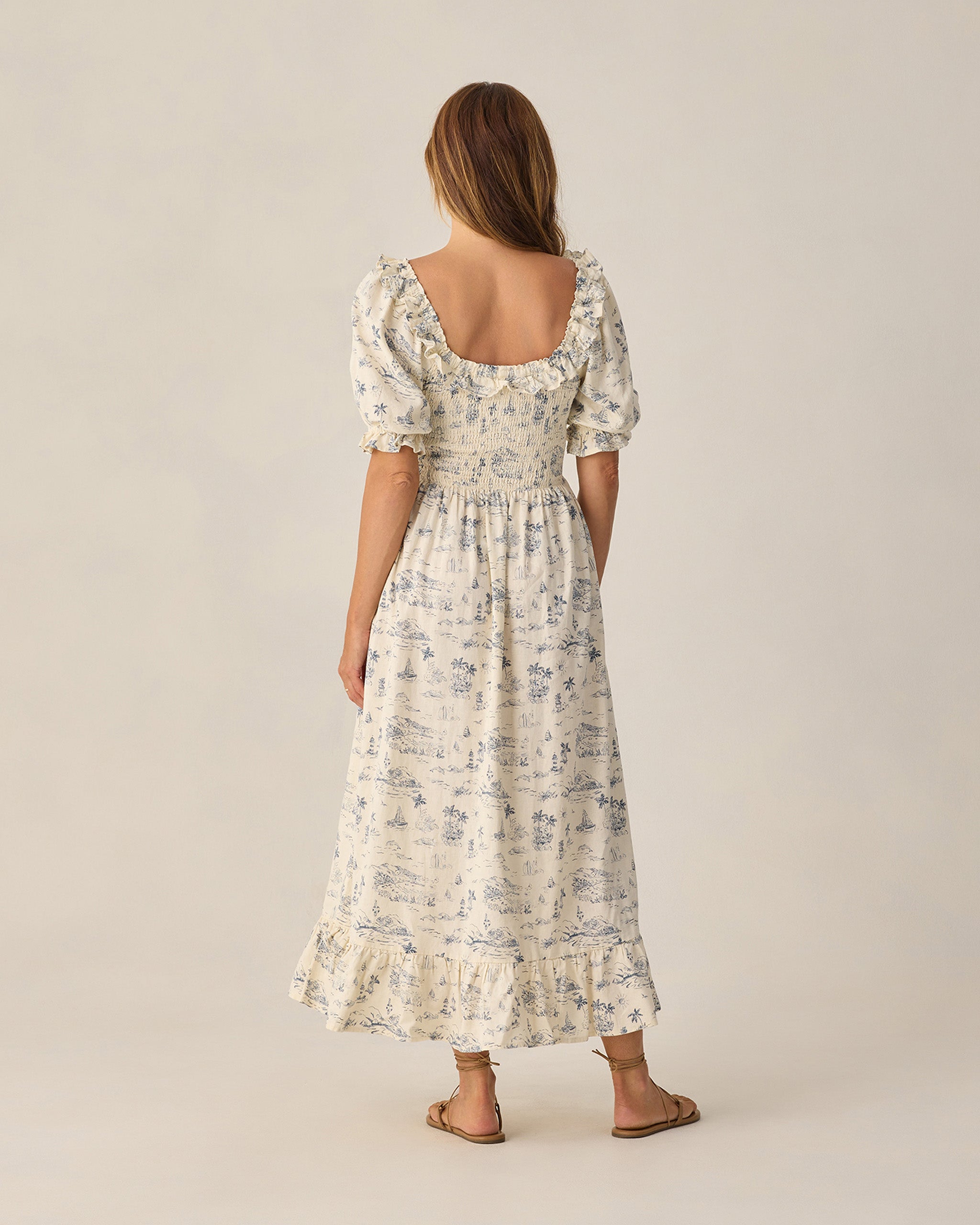 Women's Lexi Dress Ocean Toile