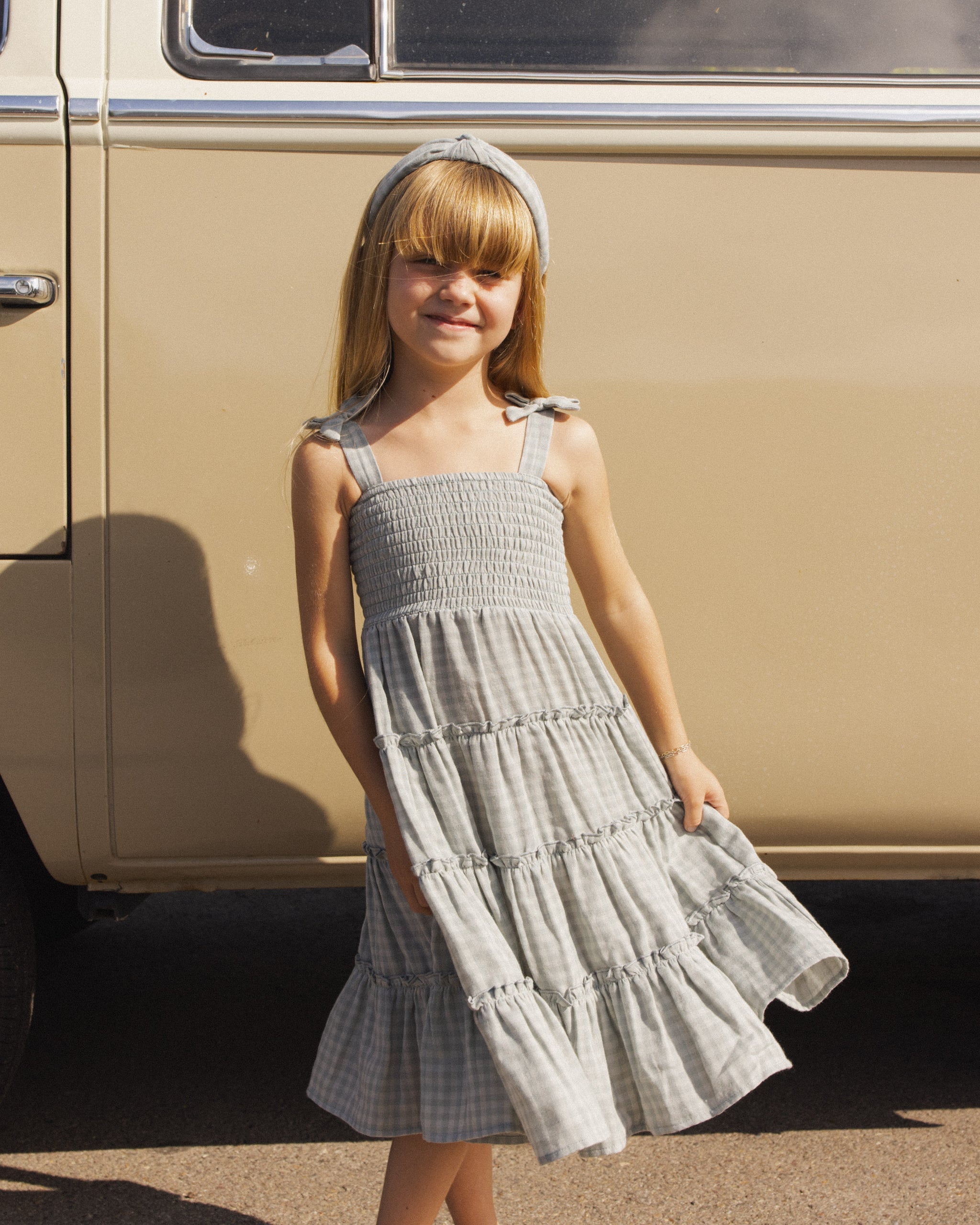 Taylor Dress Green Gingham - Rylee + Cru | Kids Clothes | Trendy Baby Clothes | Modern Infant Outfits |