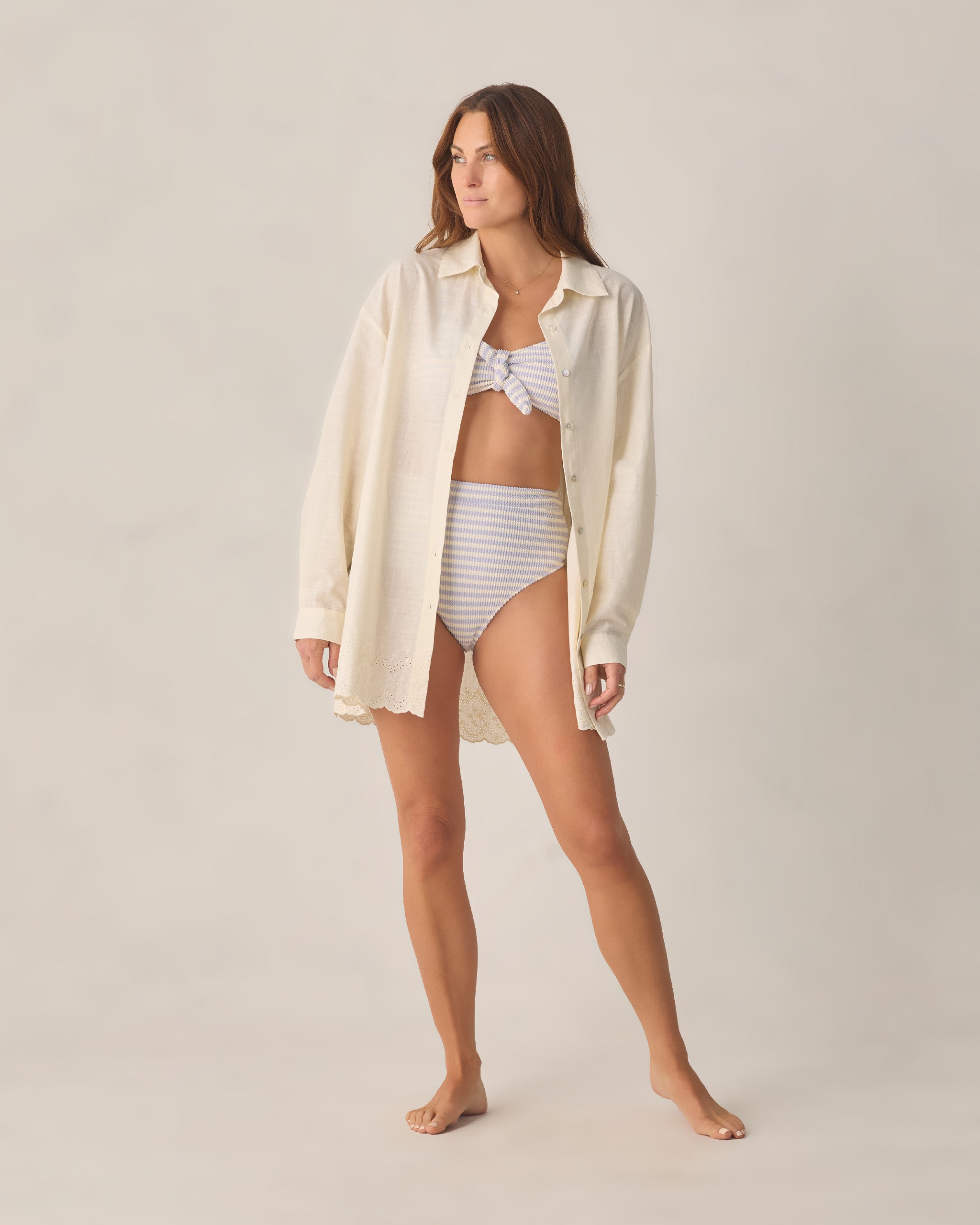 Women's Del Mar Shirt Ivory - Rylee + Cru | Kids Clothes | Trendy Baby Clothes | Modern Infant Outfits |