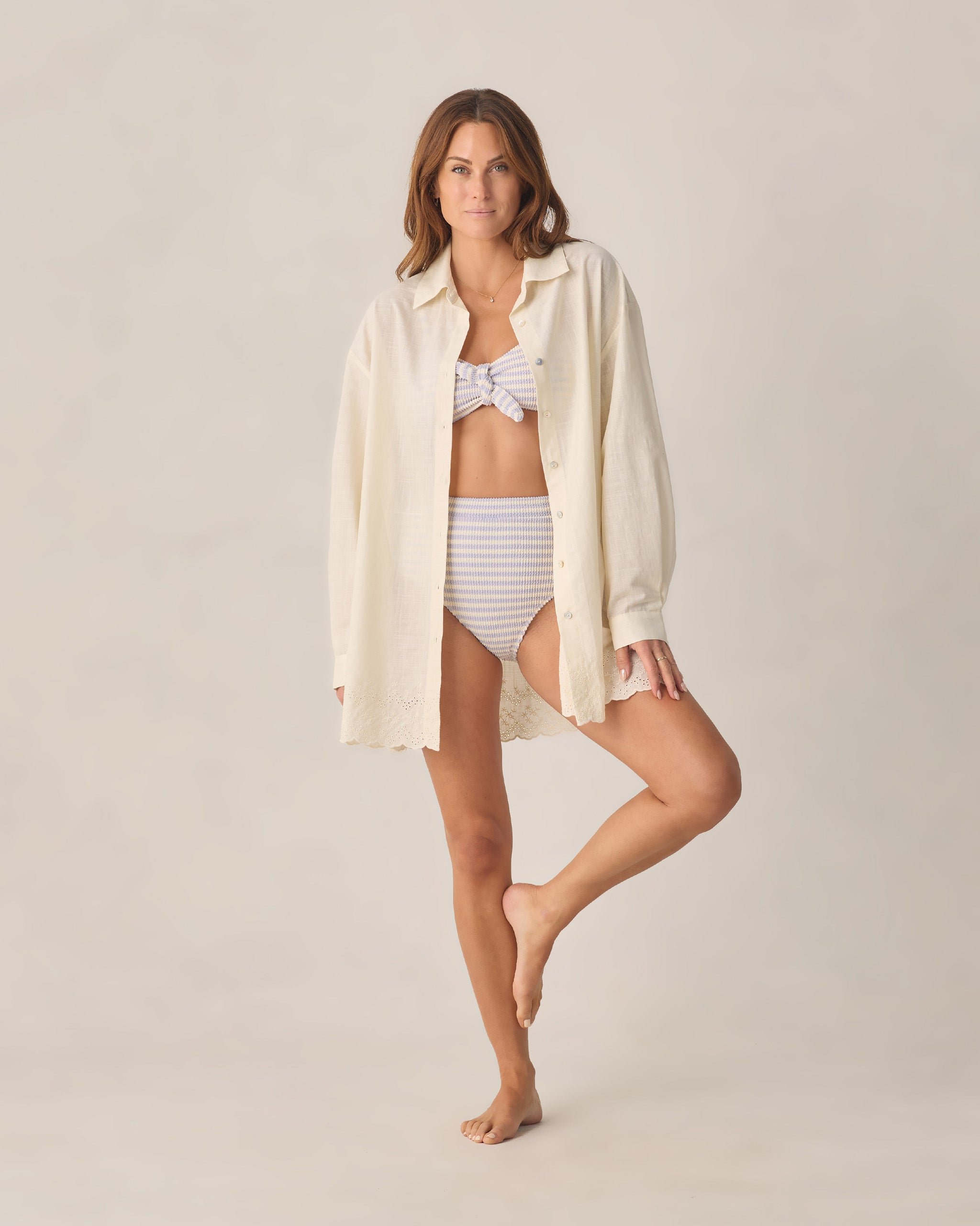 Women's Del Mar Shirt Ivory - Rylee + Cru | Kids Clothes | Trendy Baby Clothes | Modern Infant Outfits |