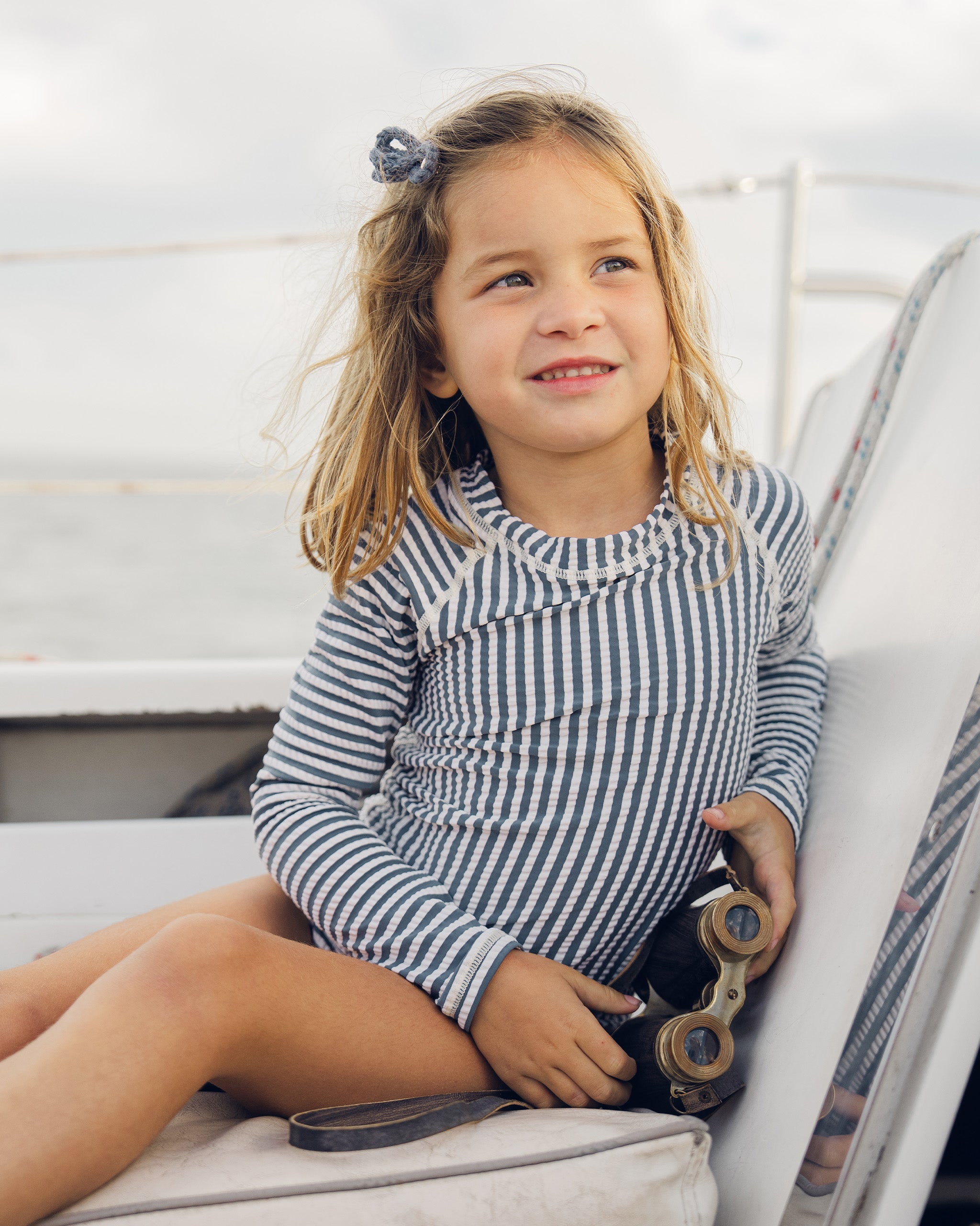 Maryn Rashguard Set Navy Stripe - Rylee + Cru | Kids Clothes | Trendy Baby Clothes | Modern Infant Outfits |
