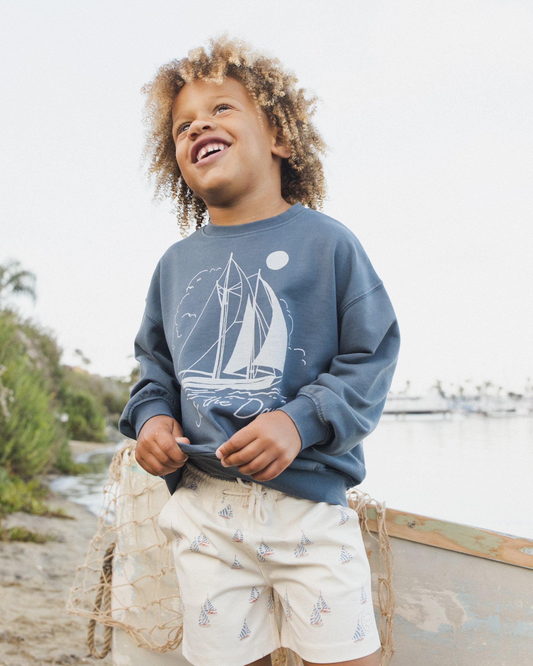 Sweatshirt Seas The Day - Rylee + Cru | Kids Clothes | Trendy Baby Clothes | Modern Infant Outfits |