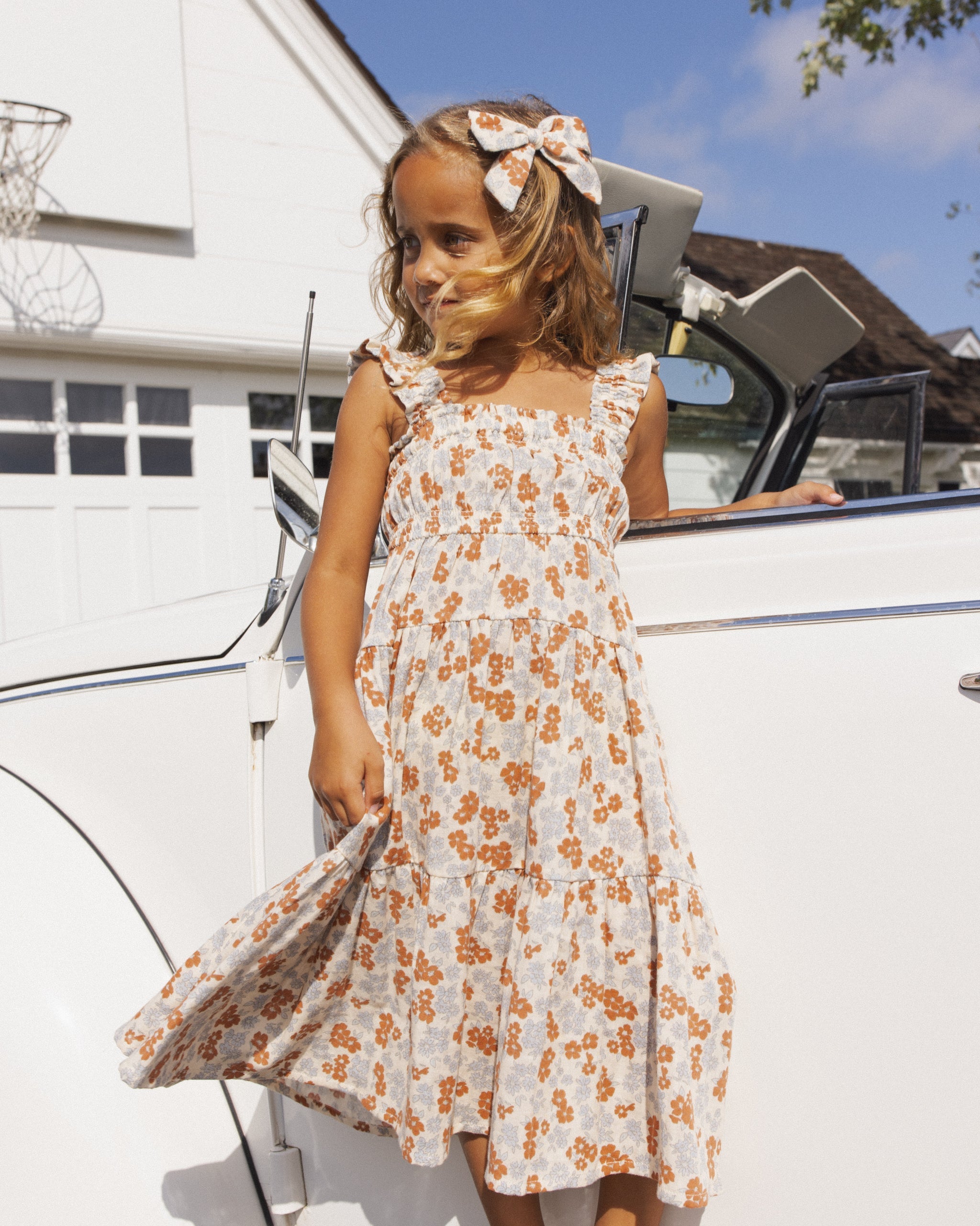 Josie Dress Americana Floral - Rylee + Cru | Kids Clothes | Trendy Baby Clothes | Modern Infant Outfits |