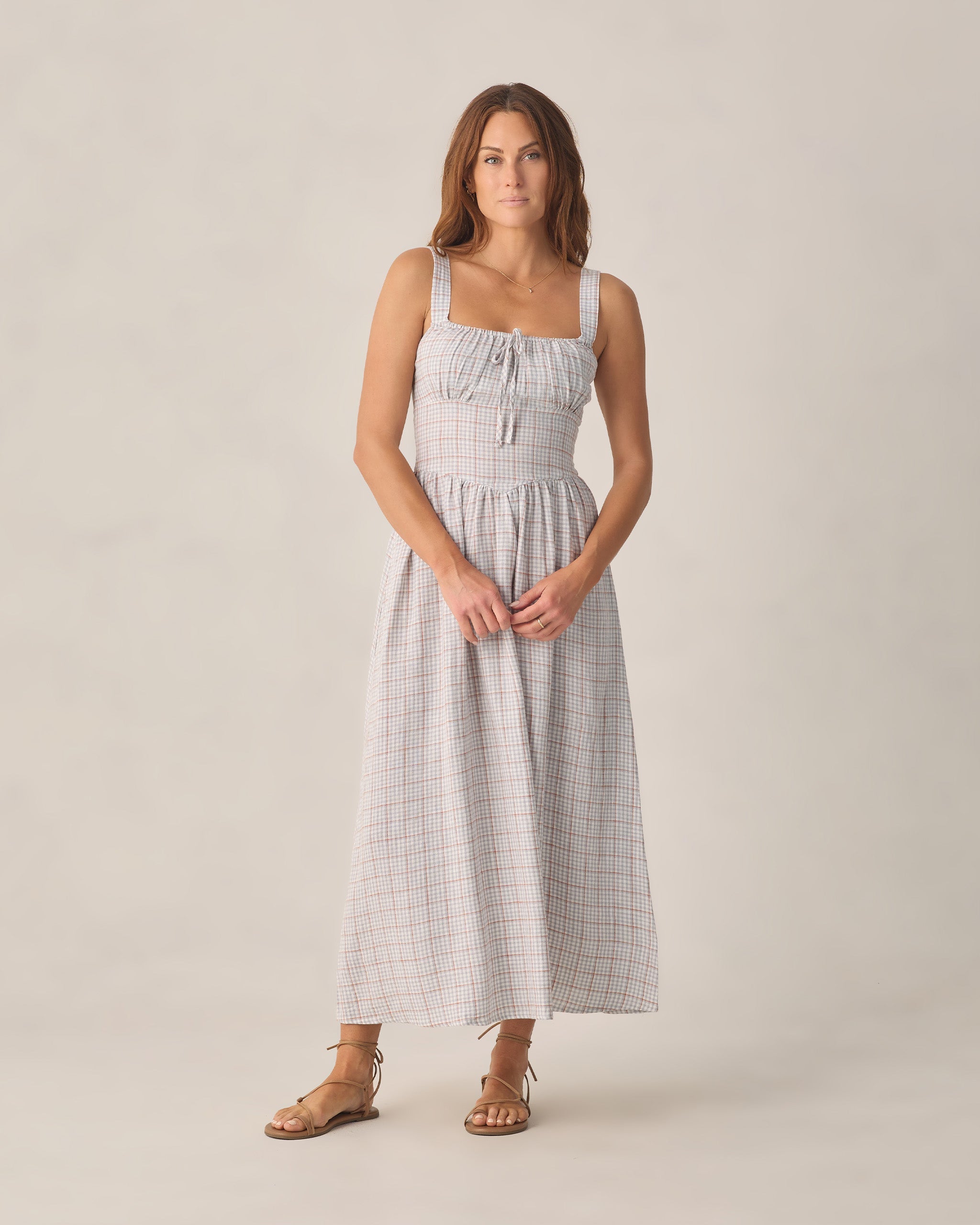 Women's Primrose Maxi Dress Light Blue Plaid - Rylee + Cru | Kids Clothes | Trendy Baby Clothes | Modern Infant Outfits |