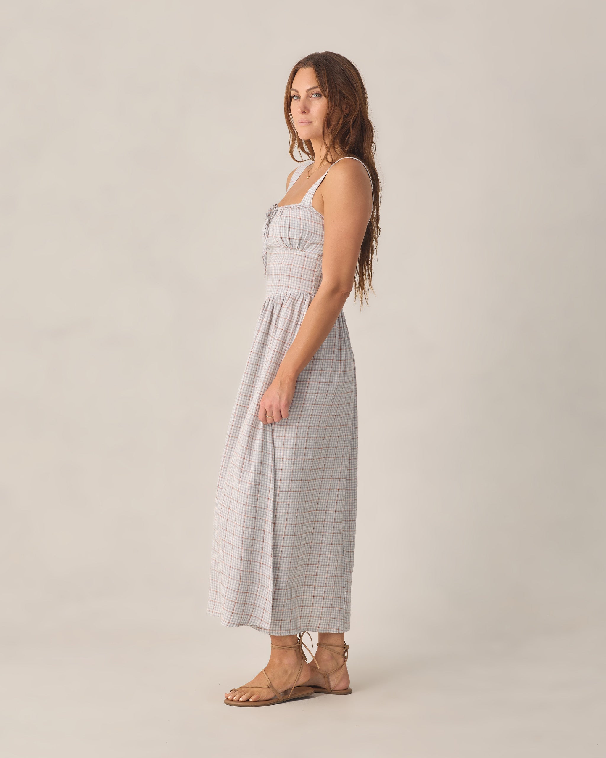 Women's Primrose Maxi Dress Light Blue Plaid - Rylee + Cru | Kids Clothes | Trendy Baby Clothes | Modern Infant Outfits |