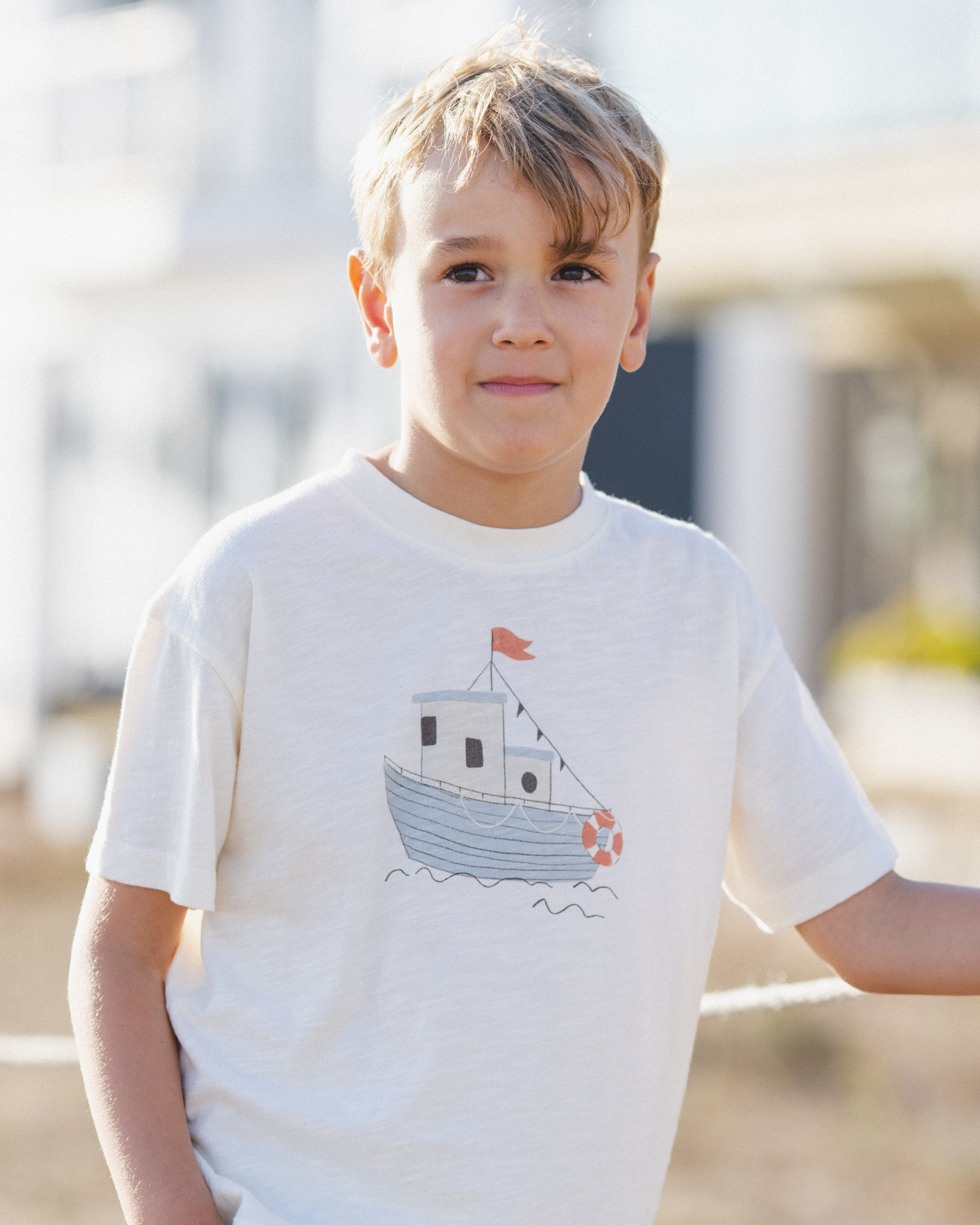 Relaxed Tee Tug Boat - Rylee + Cru | Kids Clothes | Trendy Baby Clothes | Modern Infant Outfits |