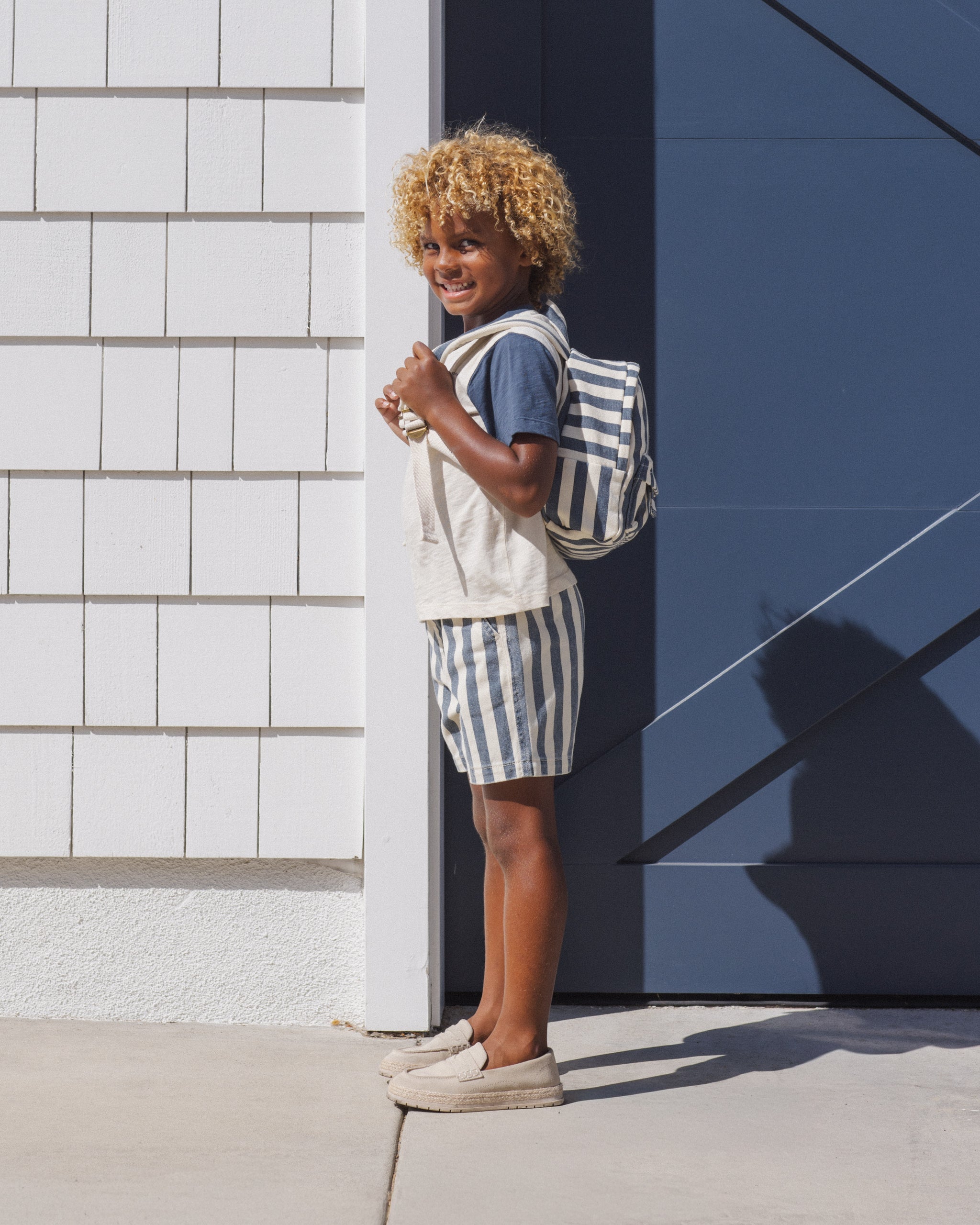 Mini Backpack Navy Stripe - Rylee + Cru | Kids Clothes | Trendy Baby Clothes | Modern Infant Outfits |
