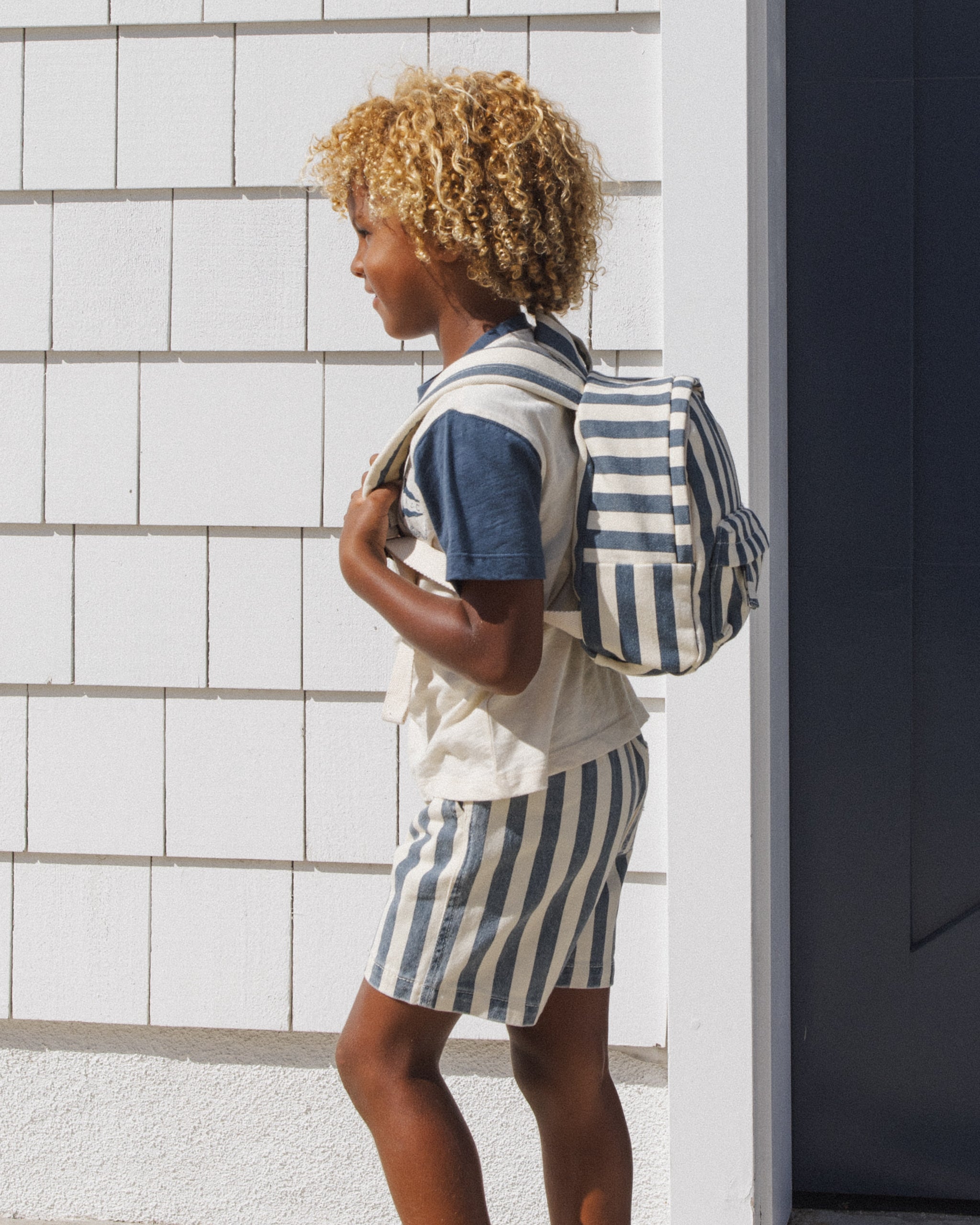 Mini Backpack Navy Stripe - Rylee + Cru | Kids Clothes | Trendy Baby Clothes | Modern Infant Outfits |