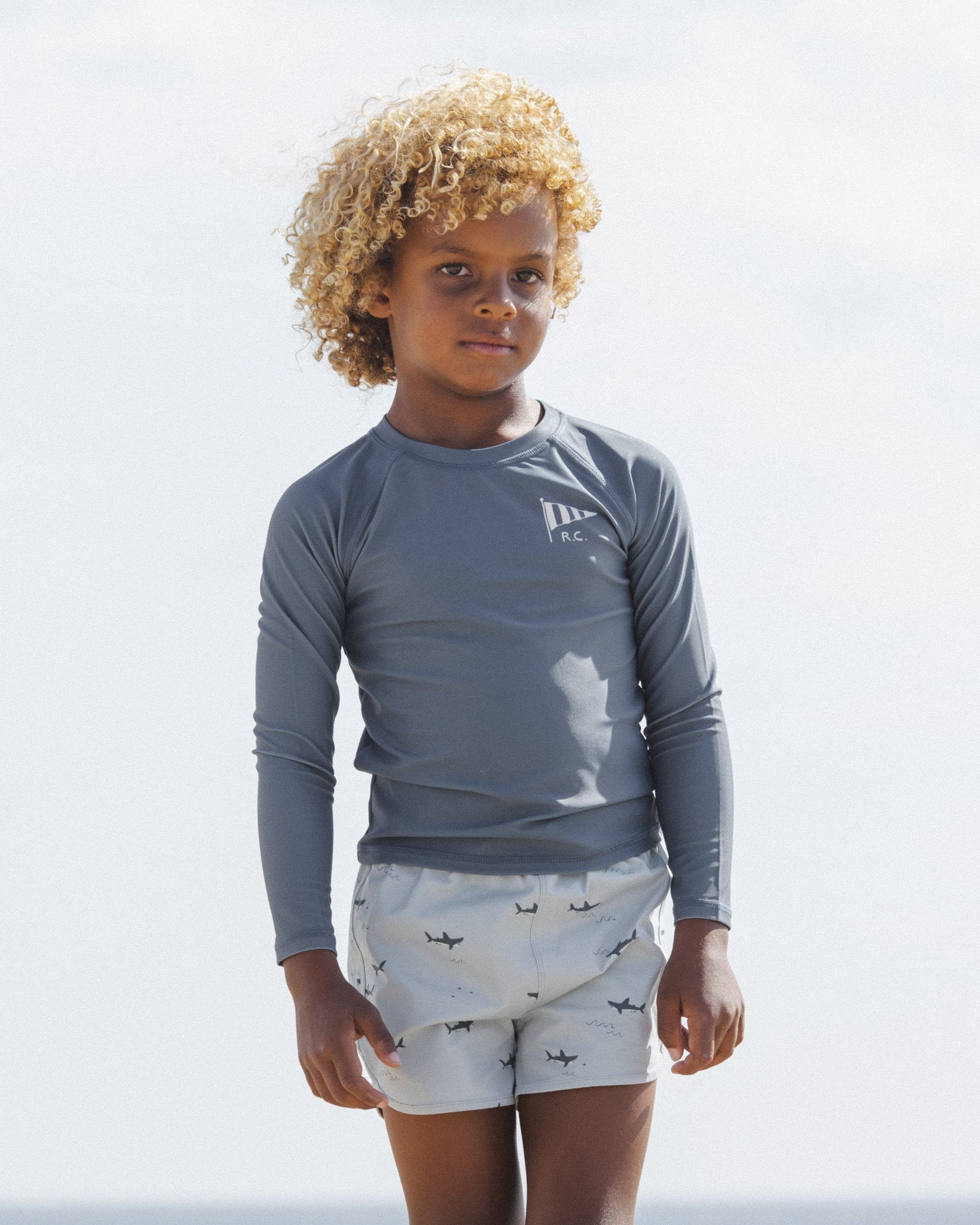 Long Sleeve Rashguard Navy - Rylee + Cru | Kids Clothes | Trendy Baby Clothes | Modern Infant Outfits |