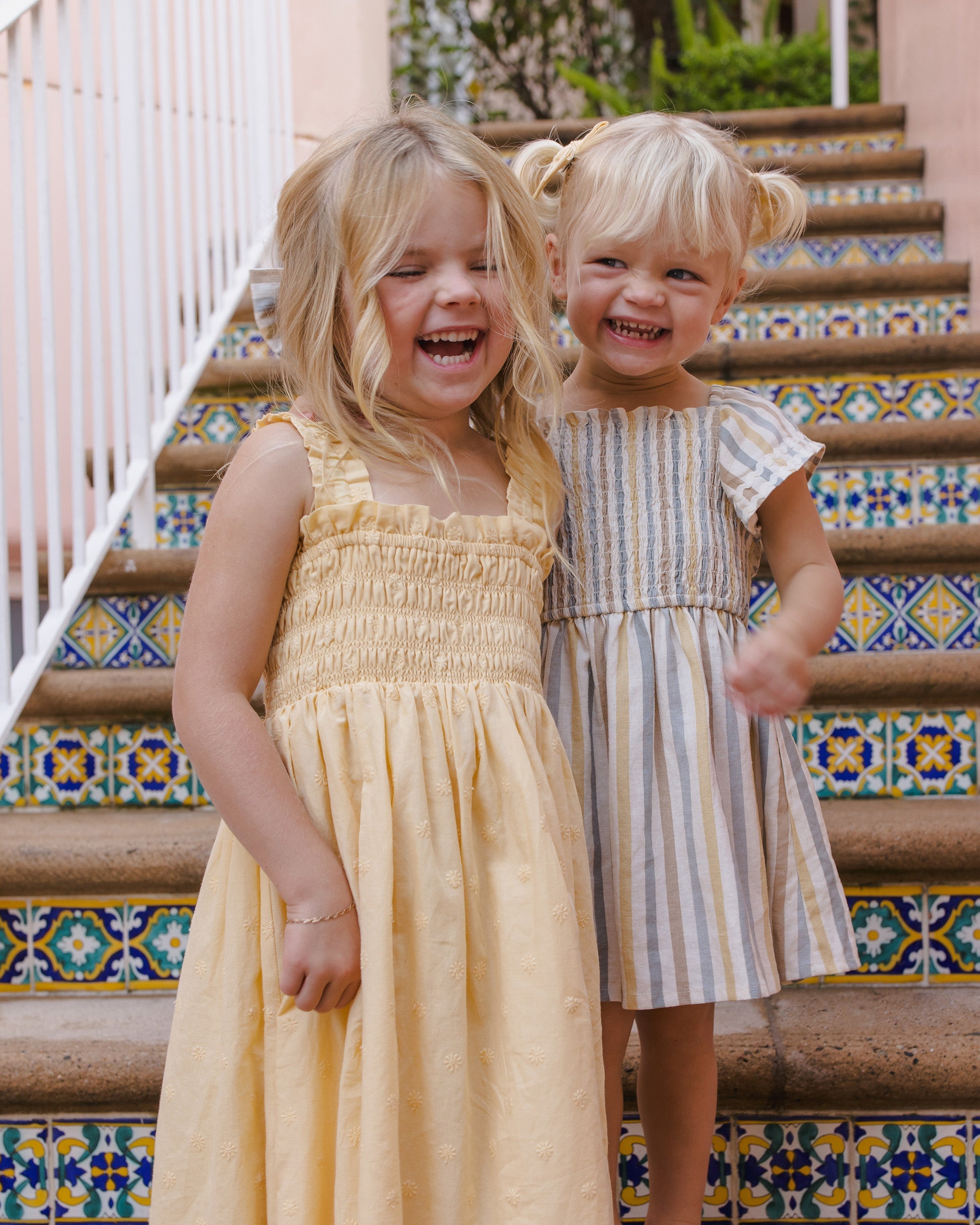 Lindsay Dress Valencia Stripe - Rylee + Cru | Kids Clothes | Trendy Baby Clothes | Modern Infant Outfits |