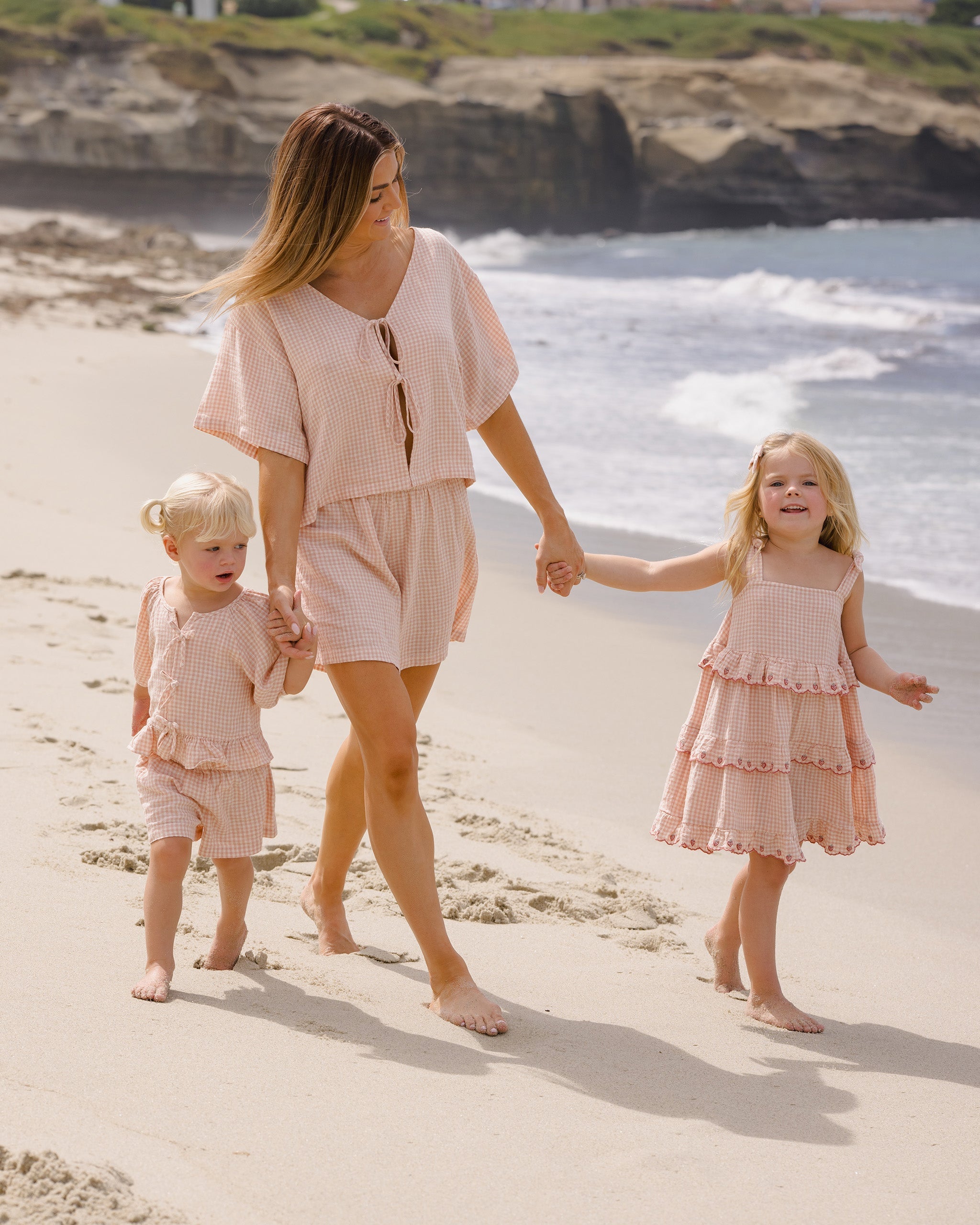 Ruffled Swing Dress Petal Gingham - Rylee + Cru | Kids Clothes | Trendy Baby Clothes | Modern Infant Outfits |