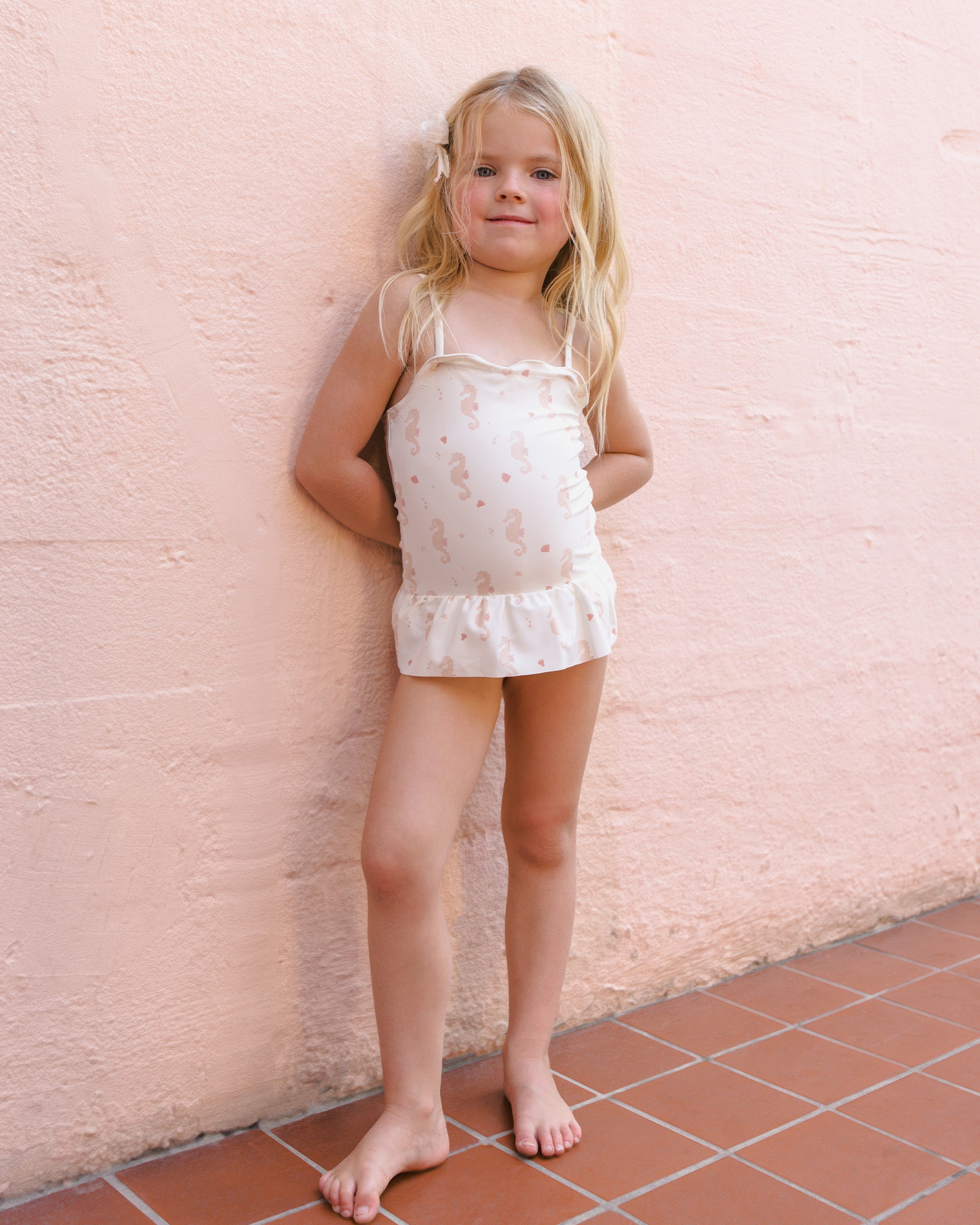 Tori Skirted One-Piece Seahorses - Rylee + Cru | Kids Clothes | Trendy Baby Clothes | Modern Infant Outfits |