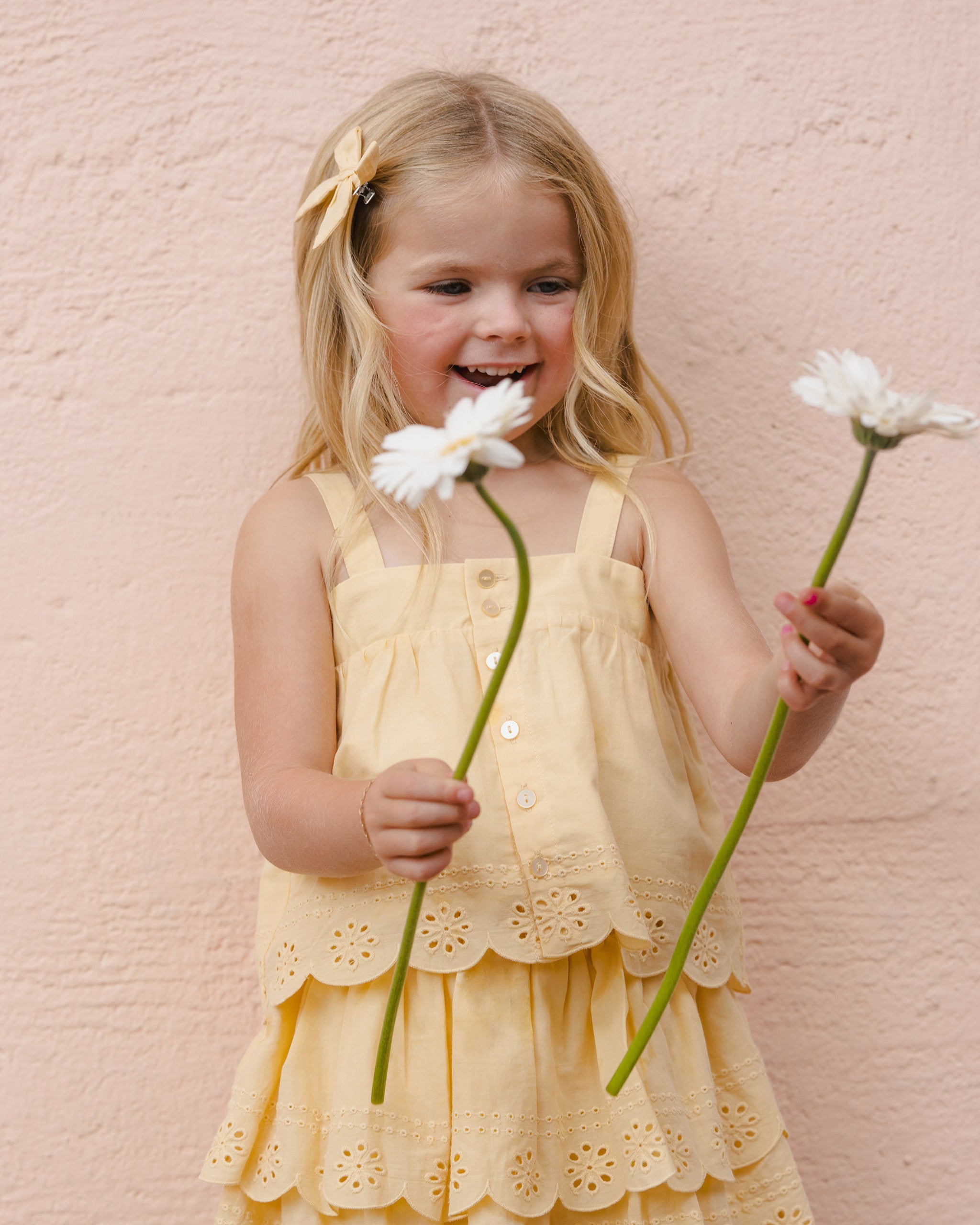 Bows, Set Of 2 Lemon - Rylee + Cru | Kids Clothes | Trendy Baby Clothes | Modern Infant Outfits |