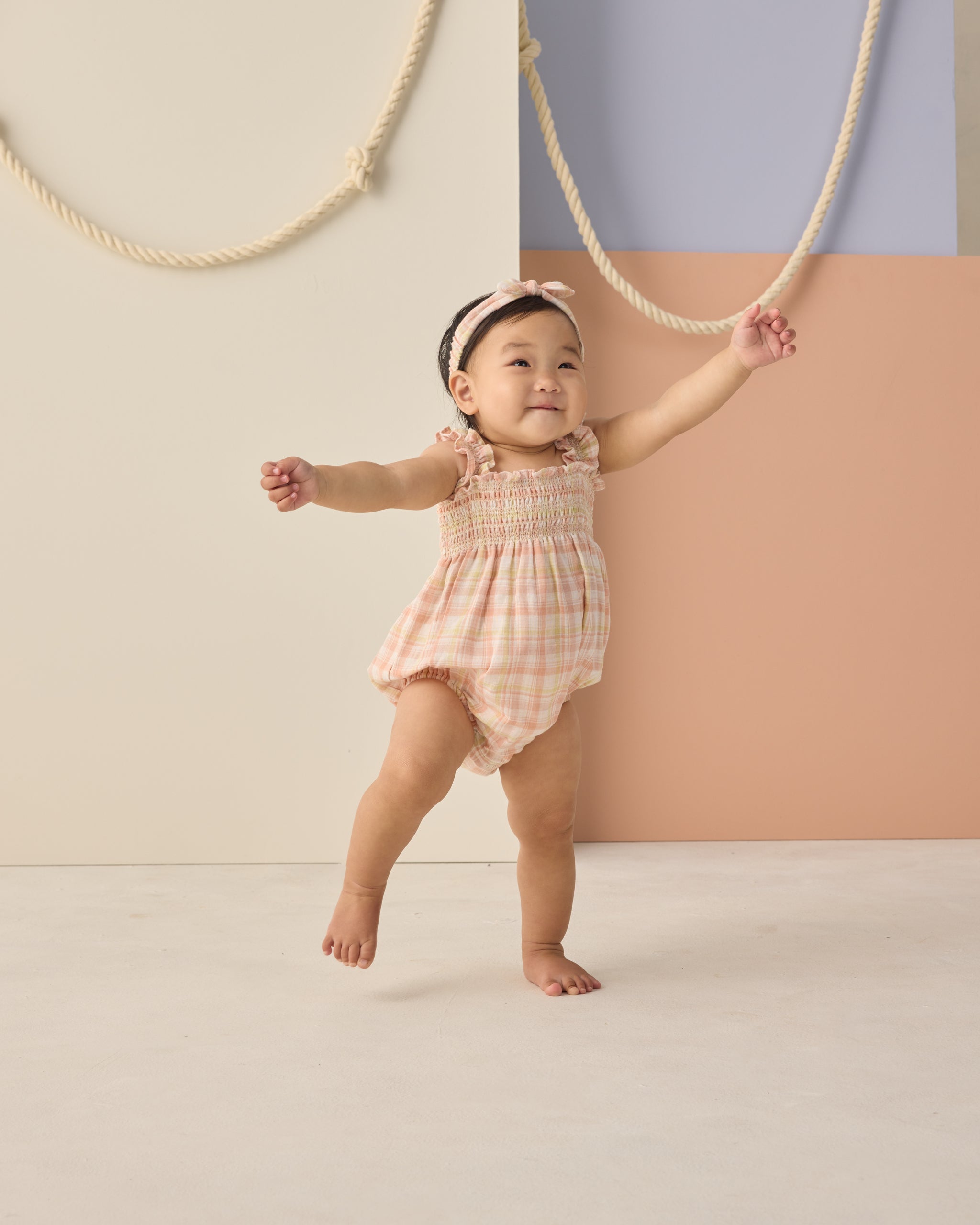 Julia Romper Summer Plaid - Rylee + Cru | Kids Clothes | Trendy Baby Clothes | Modern Infant Outfits |