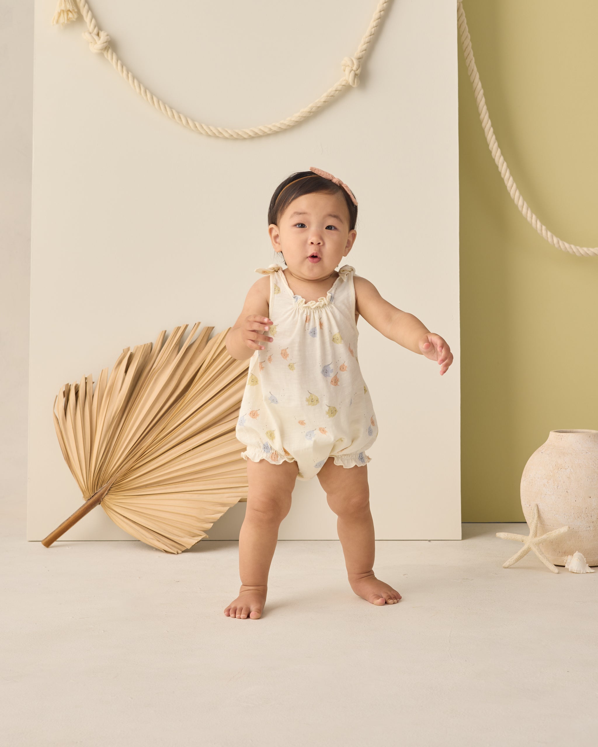 Shoulder Tie Bubble Angel Fish - Rylee + Cru | Kids Clothes | Trendy Baby Clothes | Modern Infant Outfits |