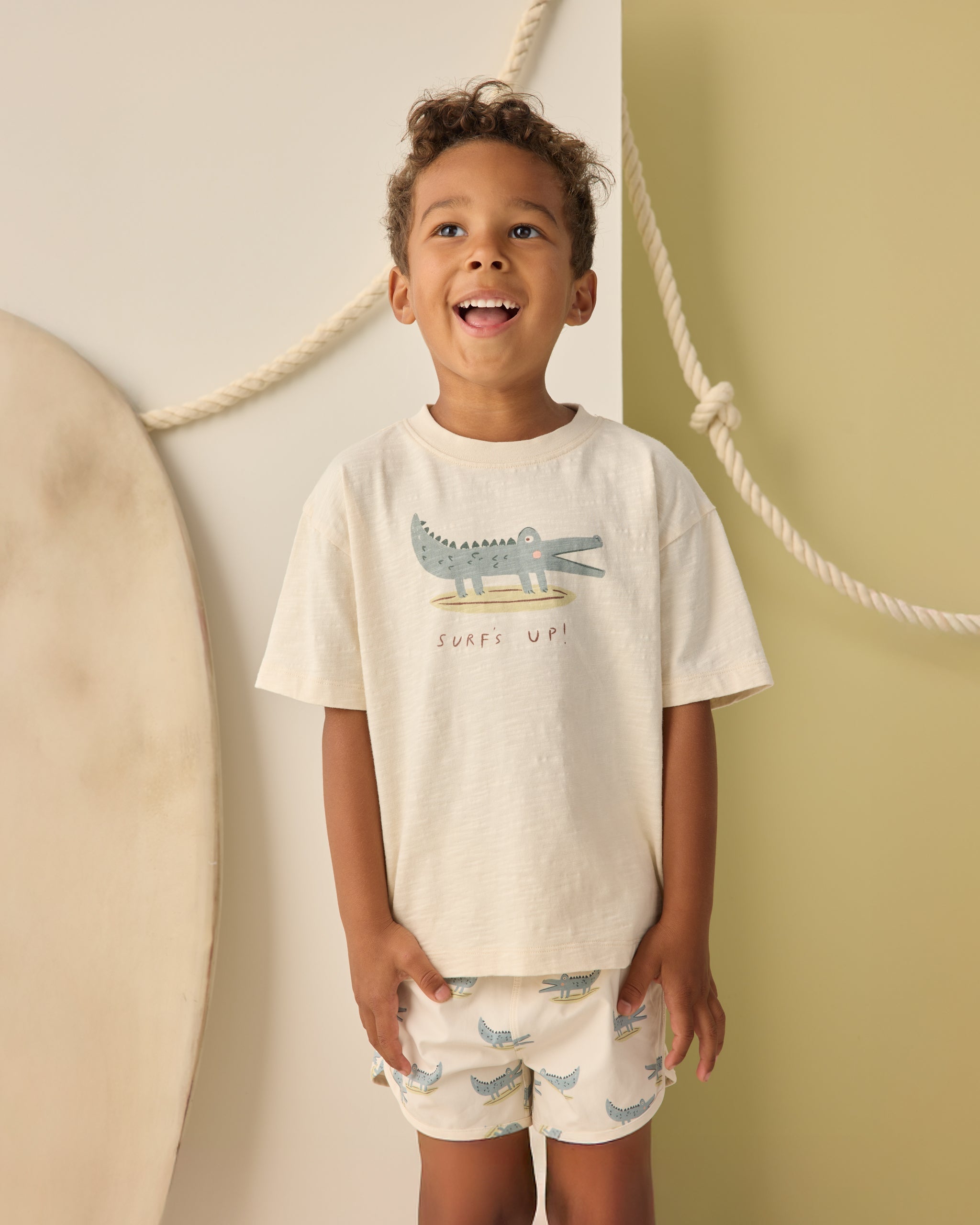 Relaxed Tee Alligator - Rylee + Cru | Kids Clothes | Trendy Baby Clothes | Modern Infant Outfits |