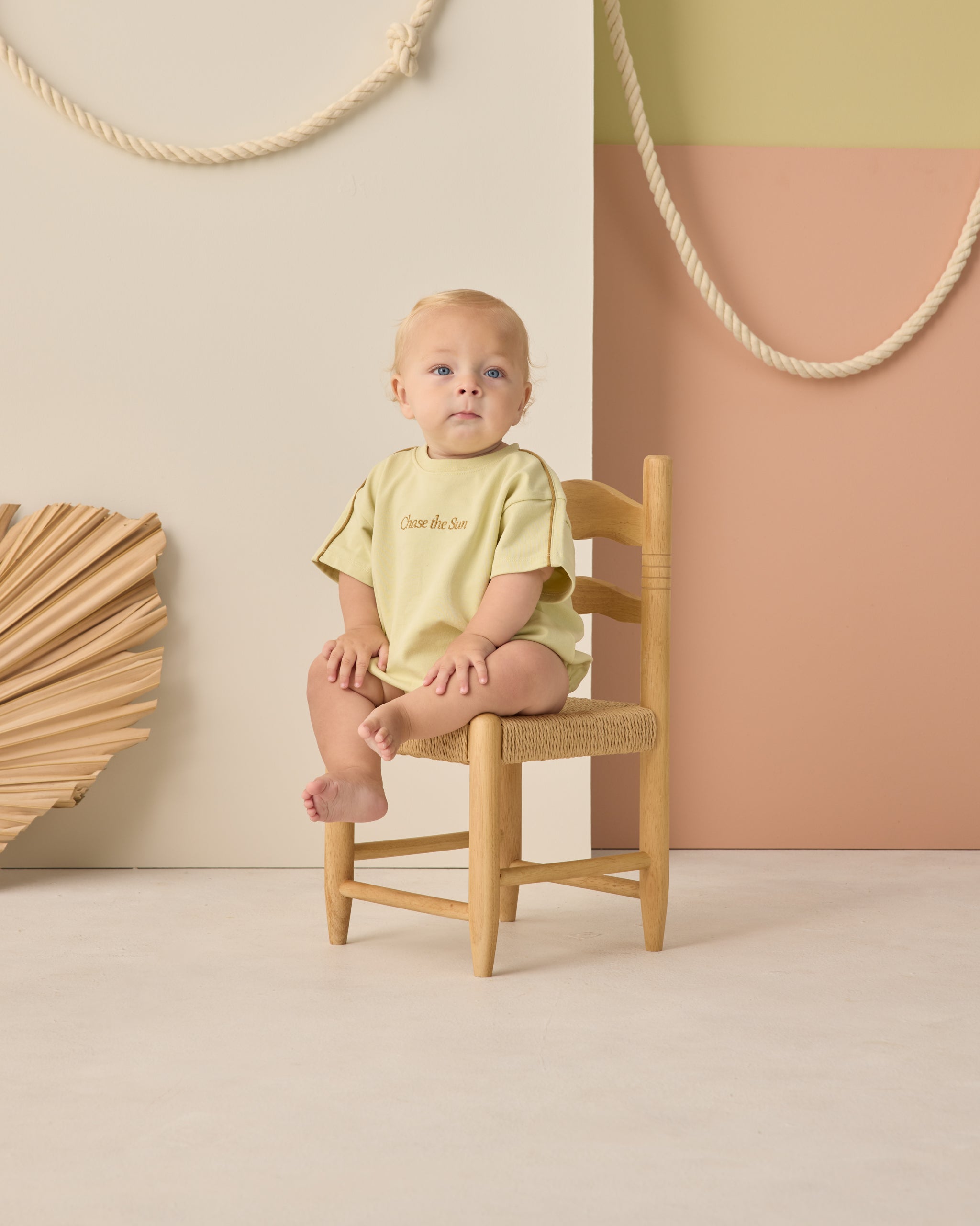 Relaxed Bubble Romper Chase The Sun - Rylee + Cru | Kids Clothes | Trendy Baby Clothes | Modern Infant Outfits |