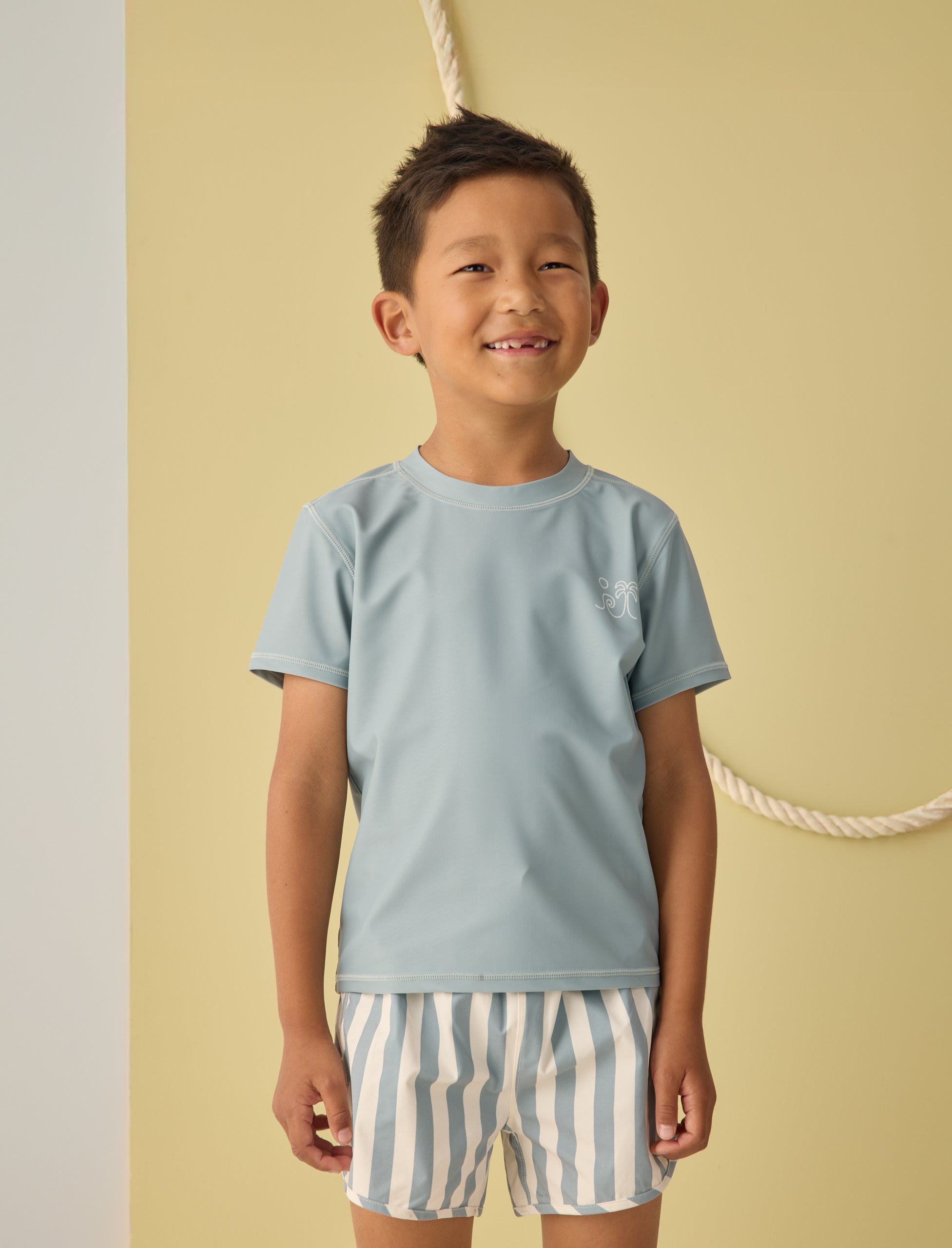 Swim Trunk Green Stripe - Rylee + Cru | Kids Clothes | Trendy Baby Clothes | Modern Infant Outfits |