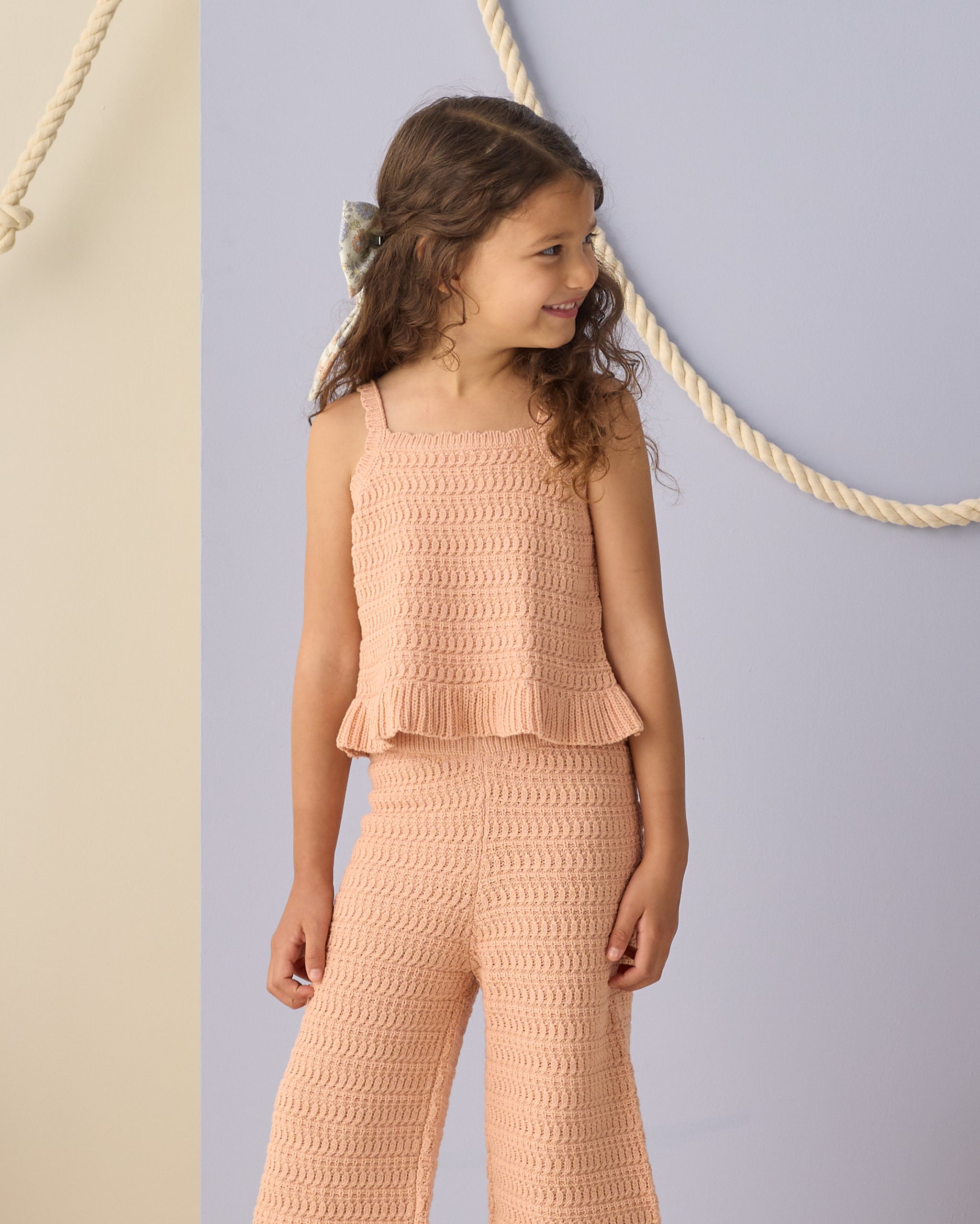 Mari Knit Set Melon - Rylee + Cru | Kids Clothes | Trendy Baby Clothes | Modern Infant Outfits |