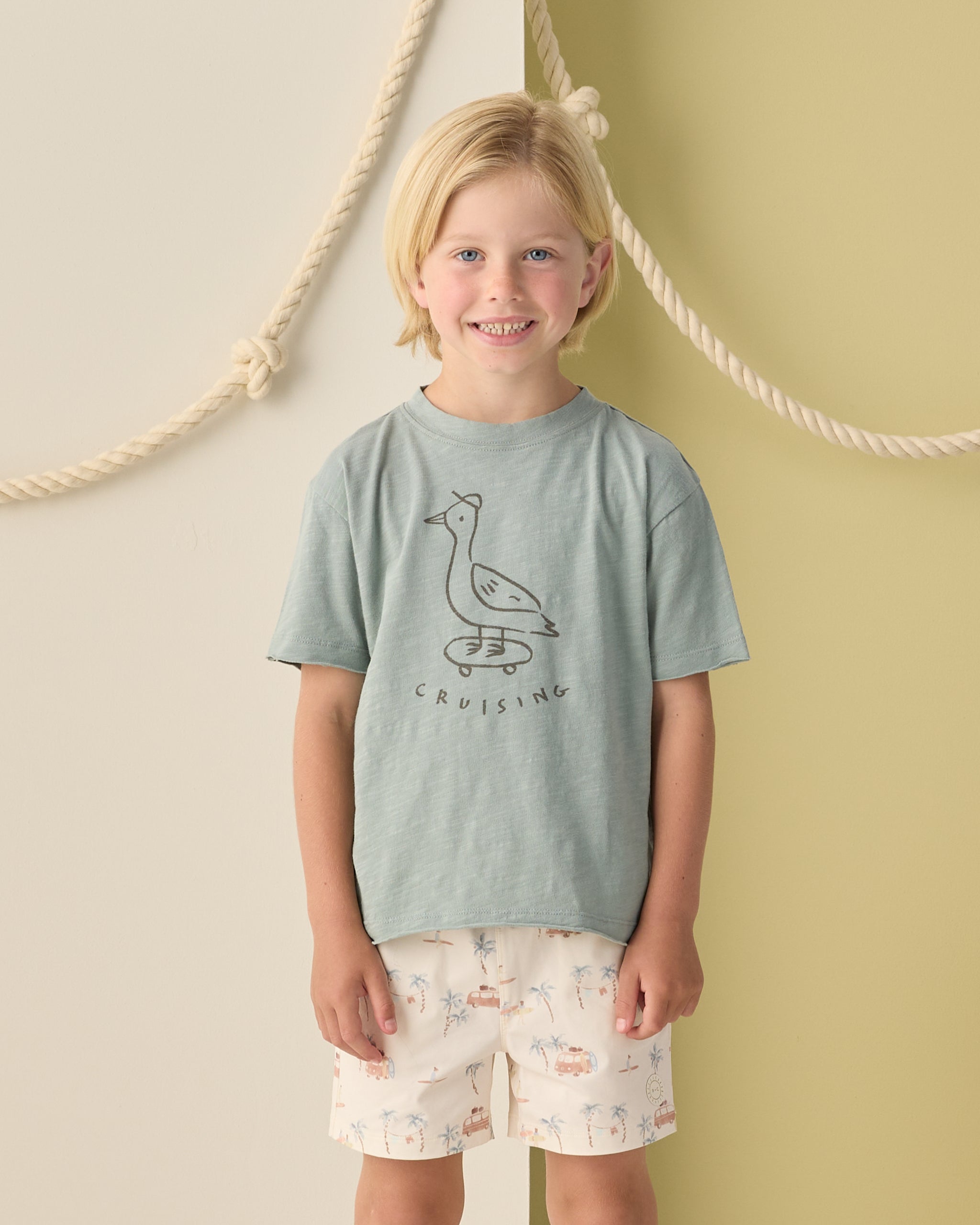 Raw Edge Tee Cruising - Rylee + Cru | Kids Clothes | Trendy Baby Clothes | Modern Infant Outfits |