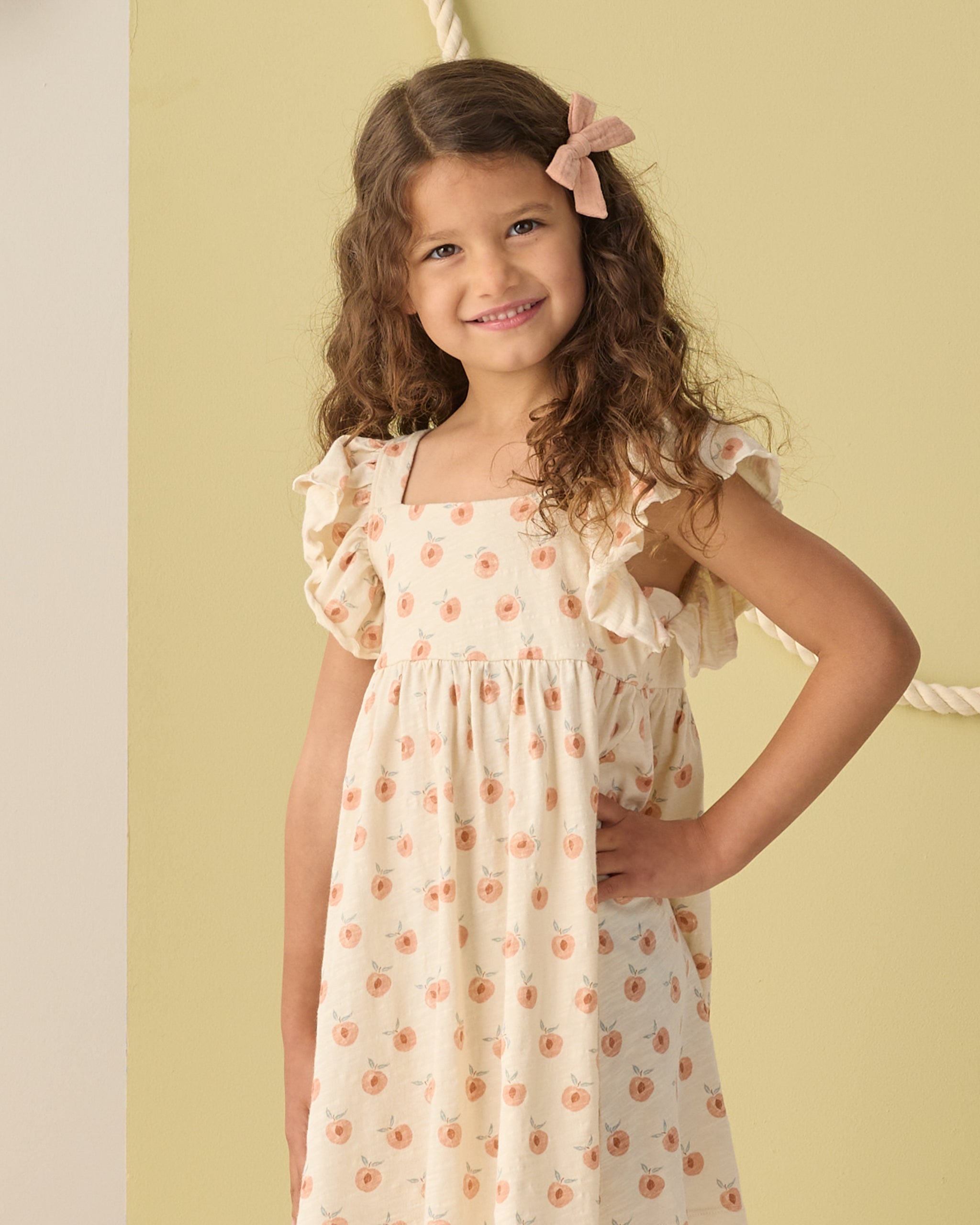 Mariposa Dress Peaches - Rylee + Cru | Kids Clothes | Trendy Baby Clothes | Modern Infant Outfits |