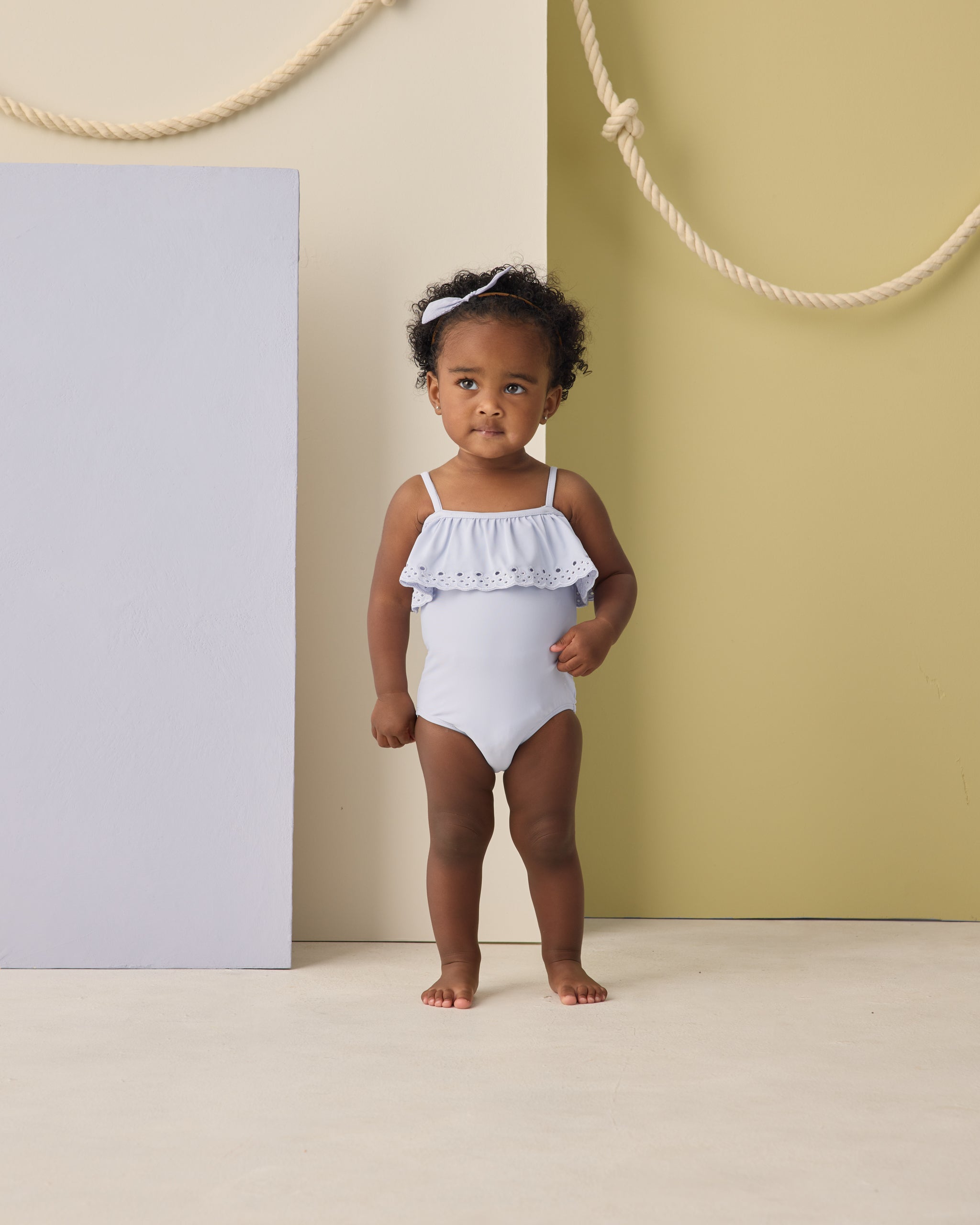 Off-The-Shoulder One-Piece Periwinkle - Rylee + Cru | Kids Clothes | Trendy Baby Clothes | Modern Infant Outfits |